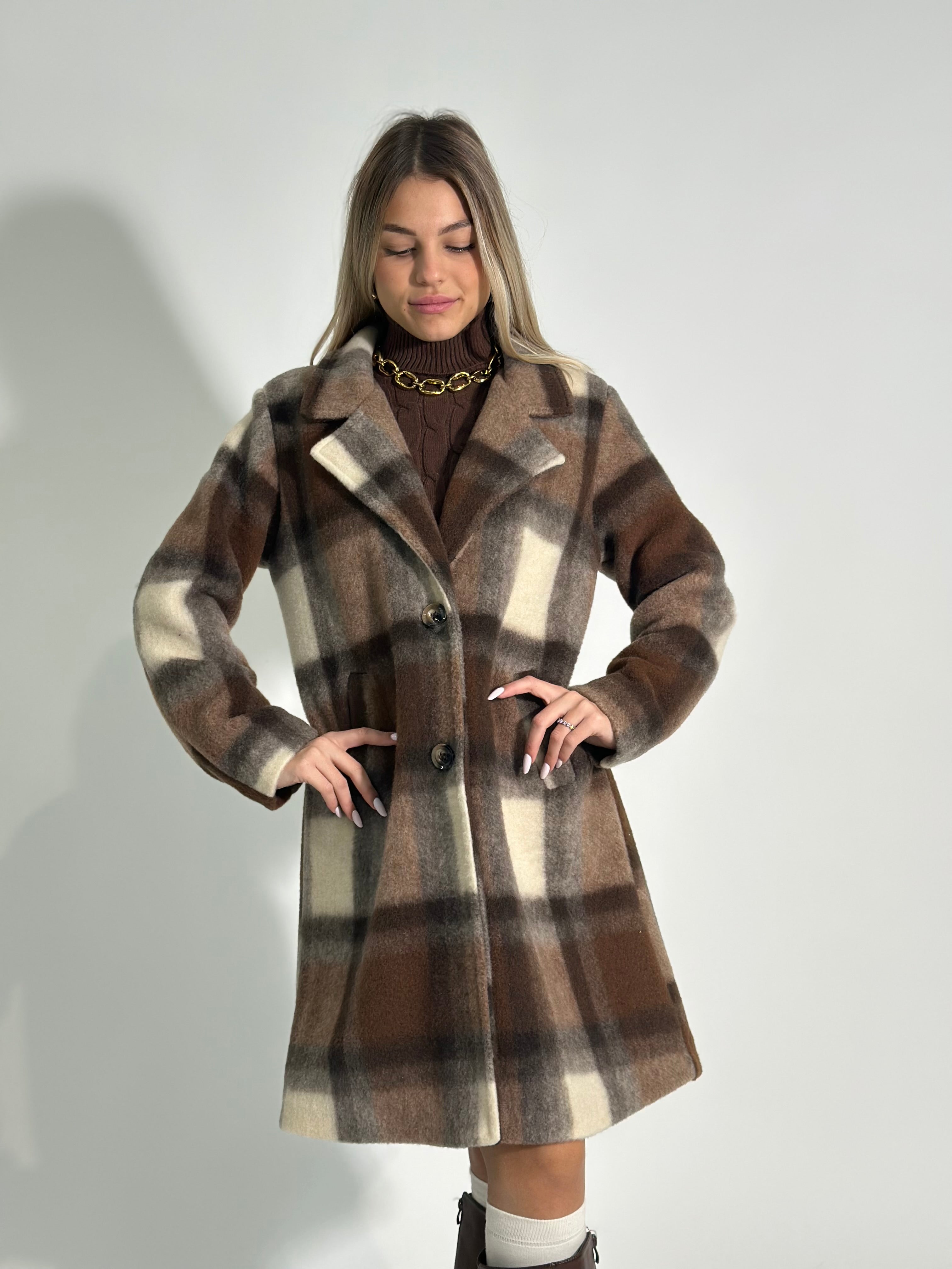 Cappotto quadri G1536