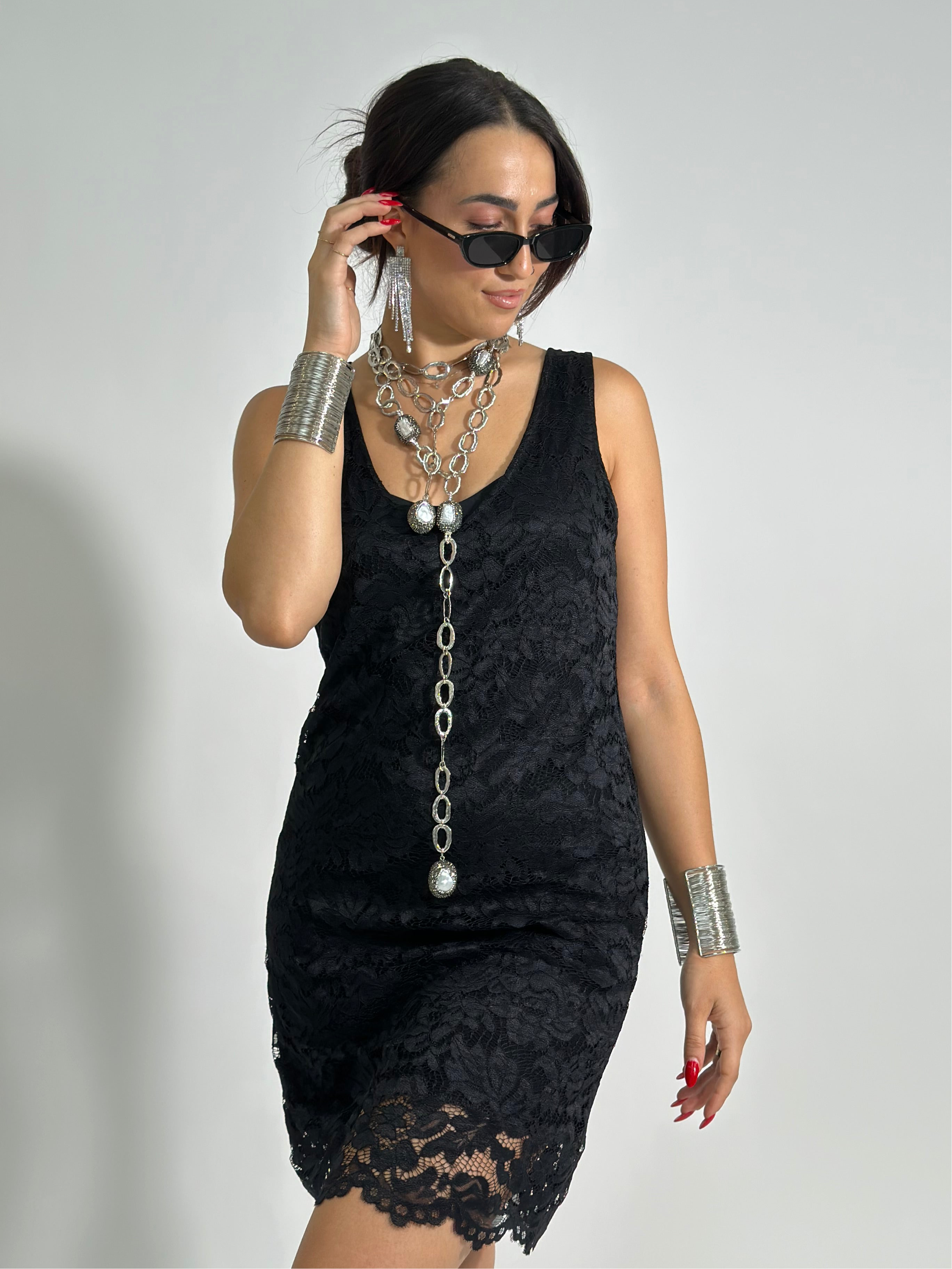 Abito pizzo 55638 NERO