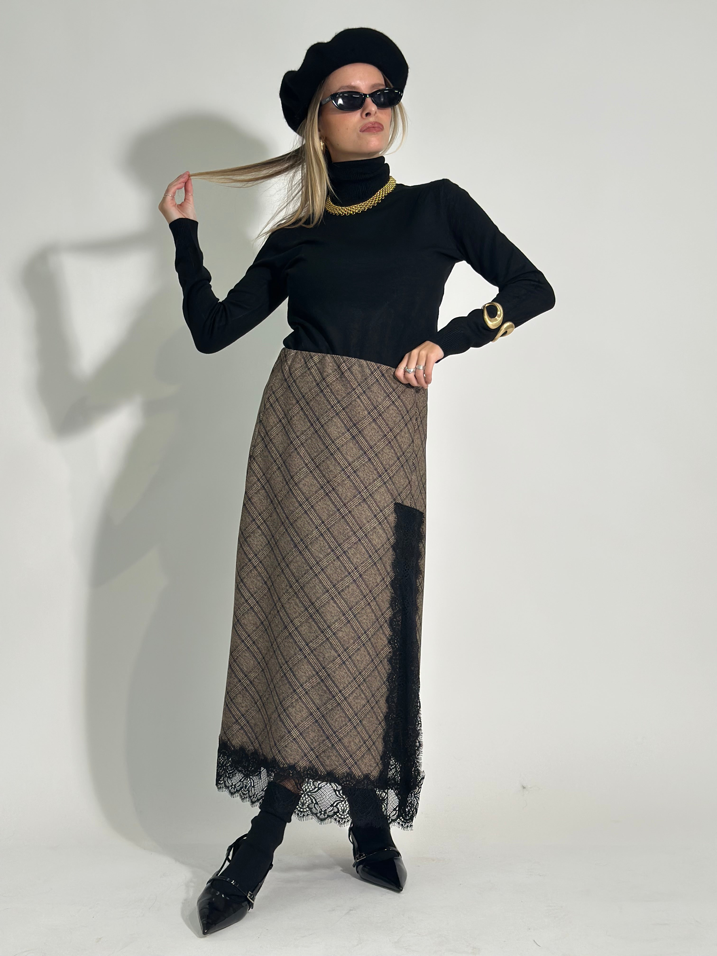 Gonna tartan pizzo 4759