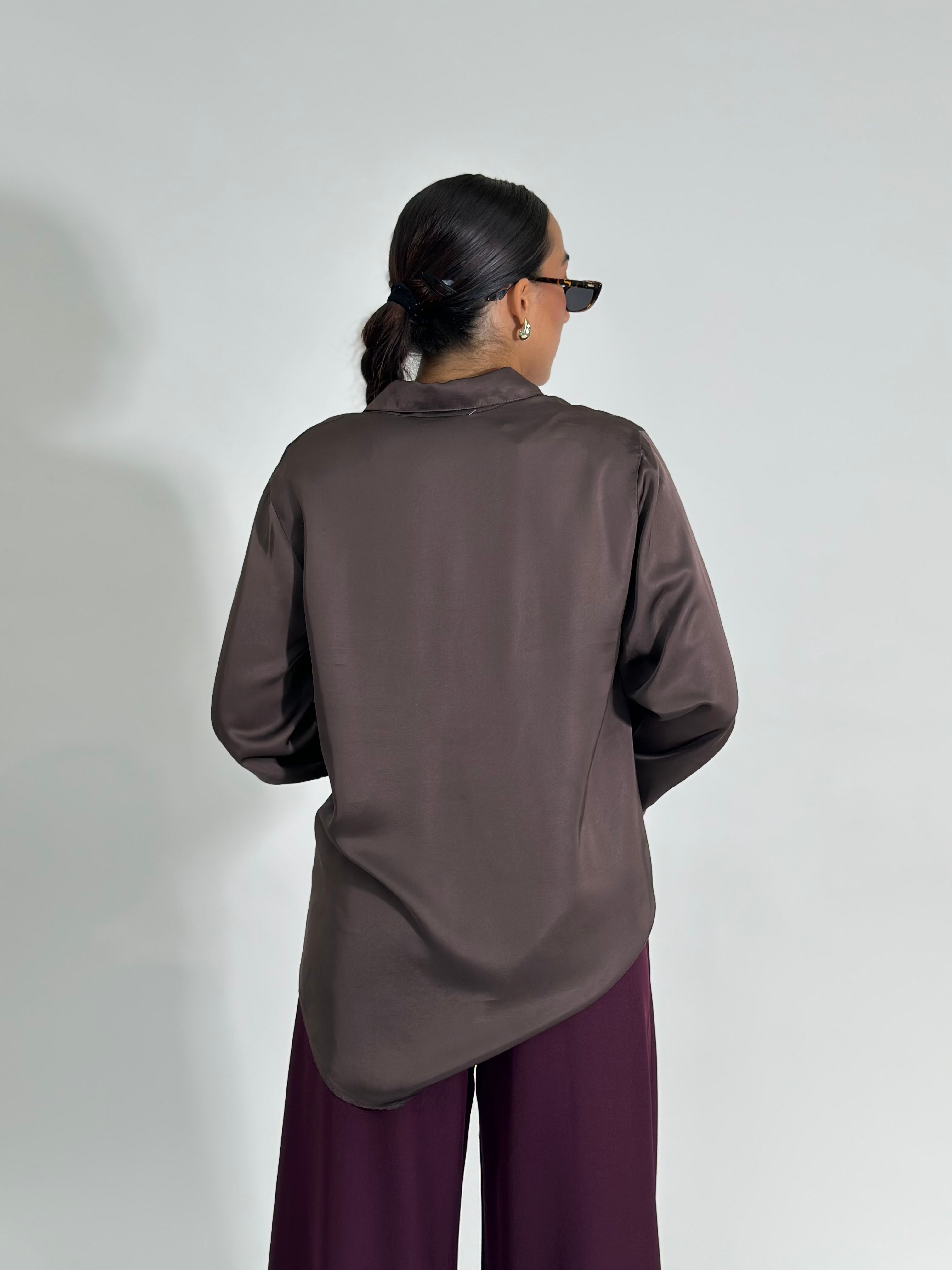 Camicia cupro 5579 MARRONE