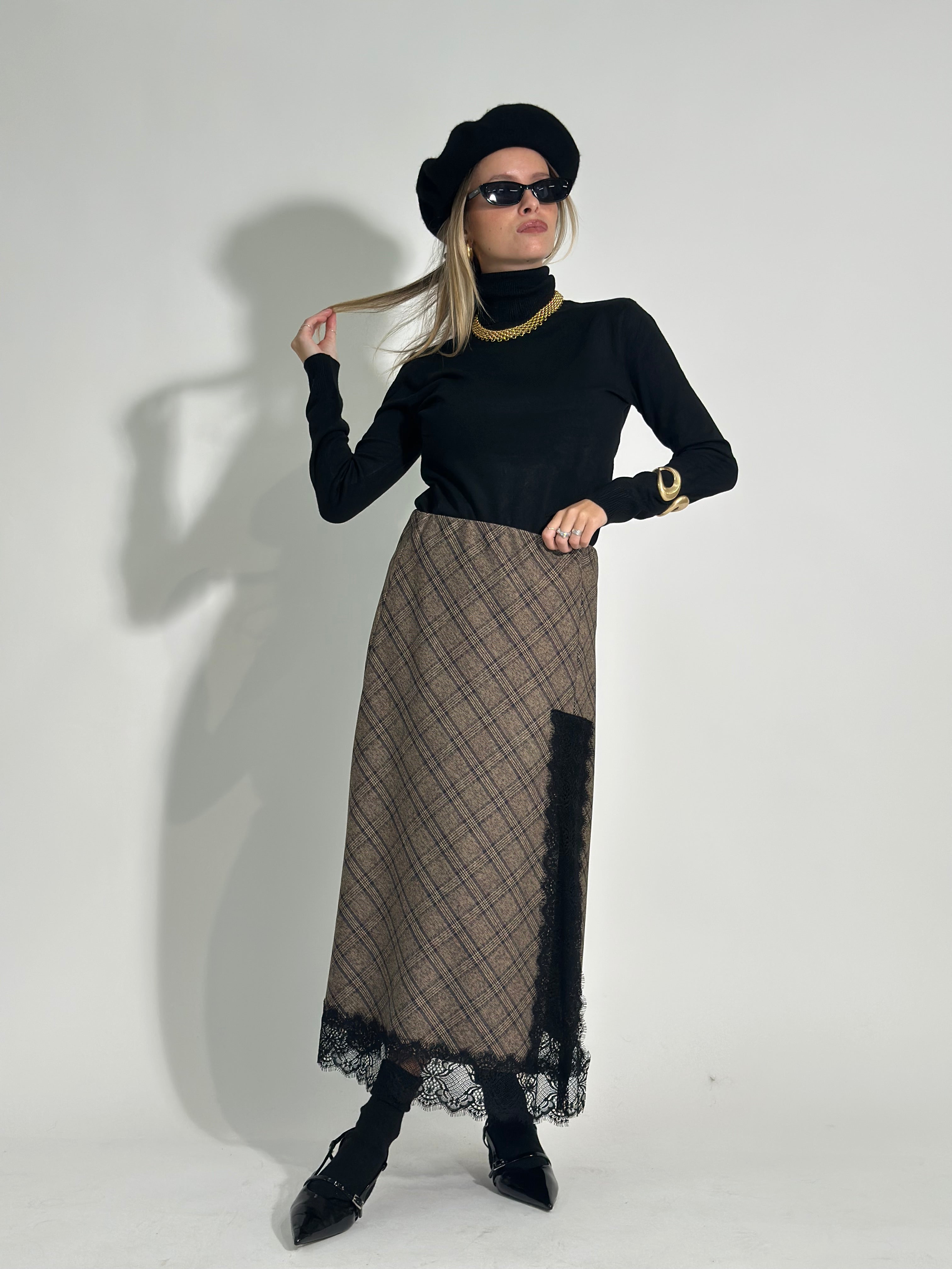 Gonna tartan pizzo 4759