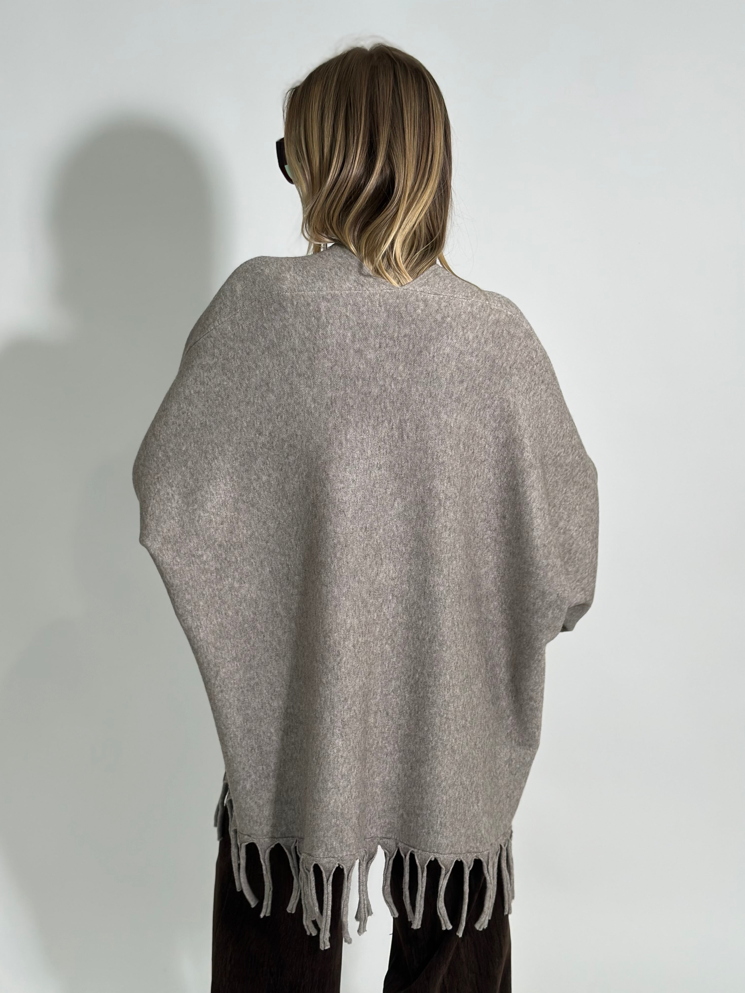 Cardigan frange 28109 TAUPE