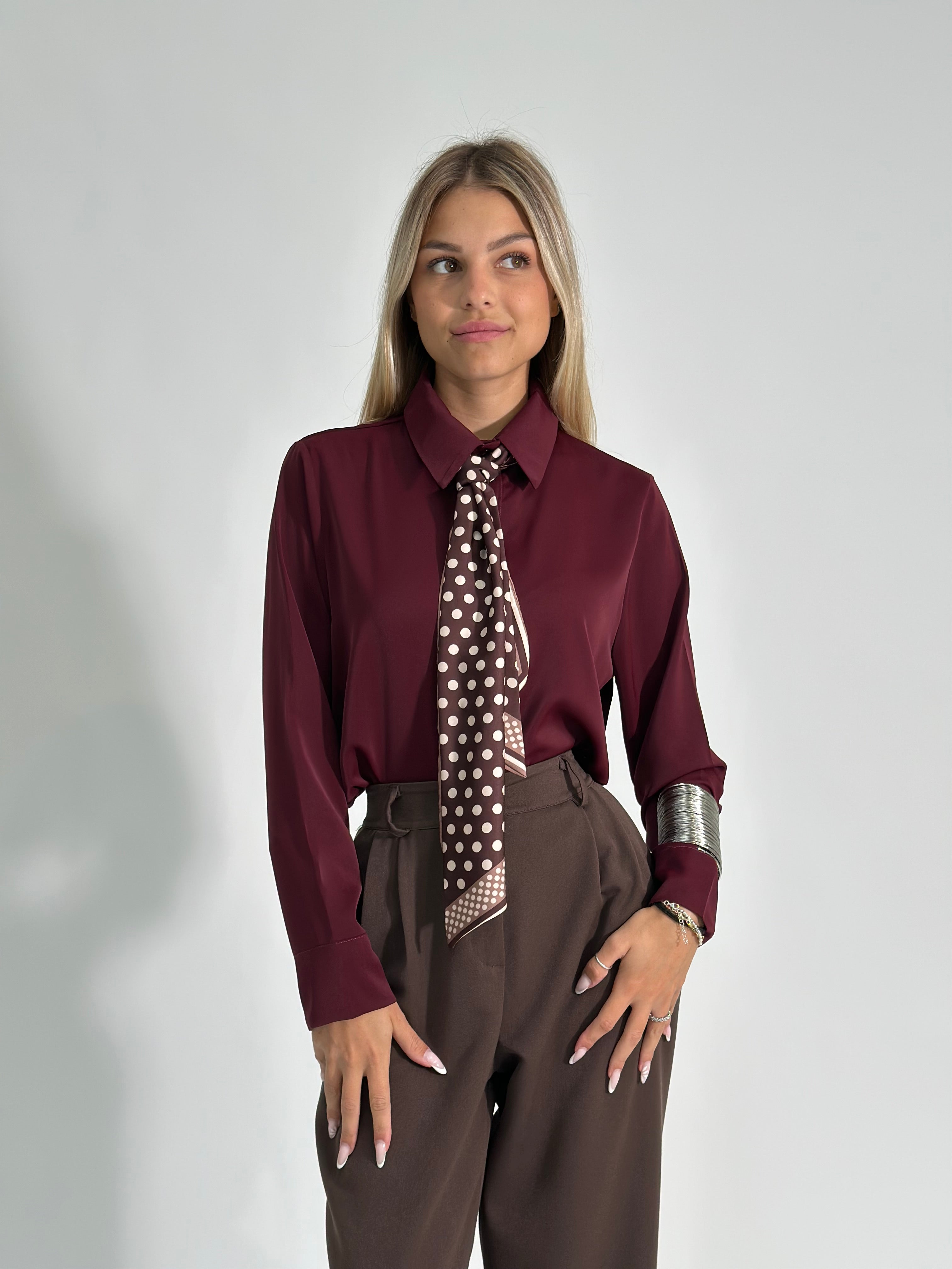 Camicia foulard 113638 BURGUNDY