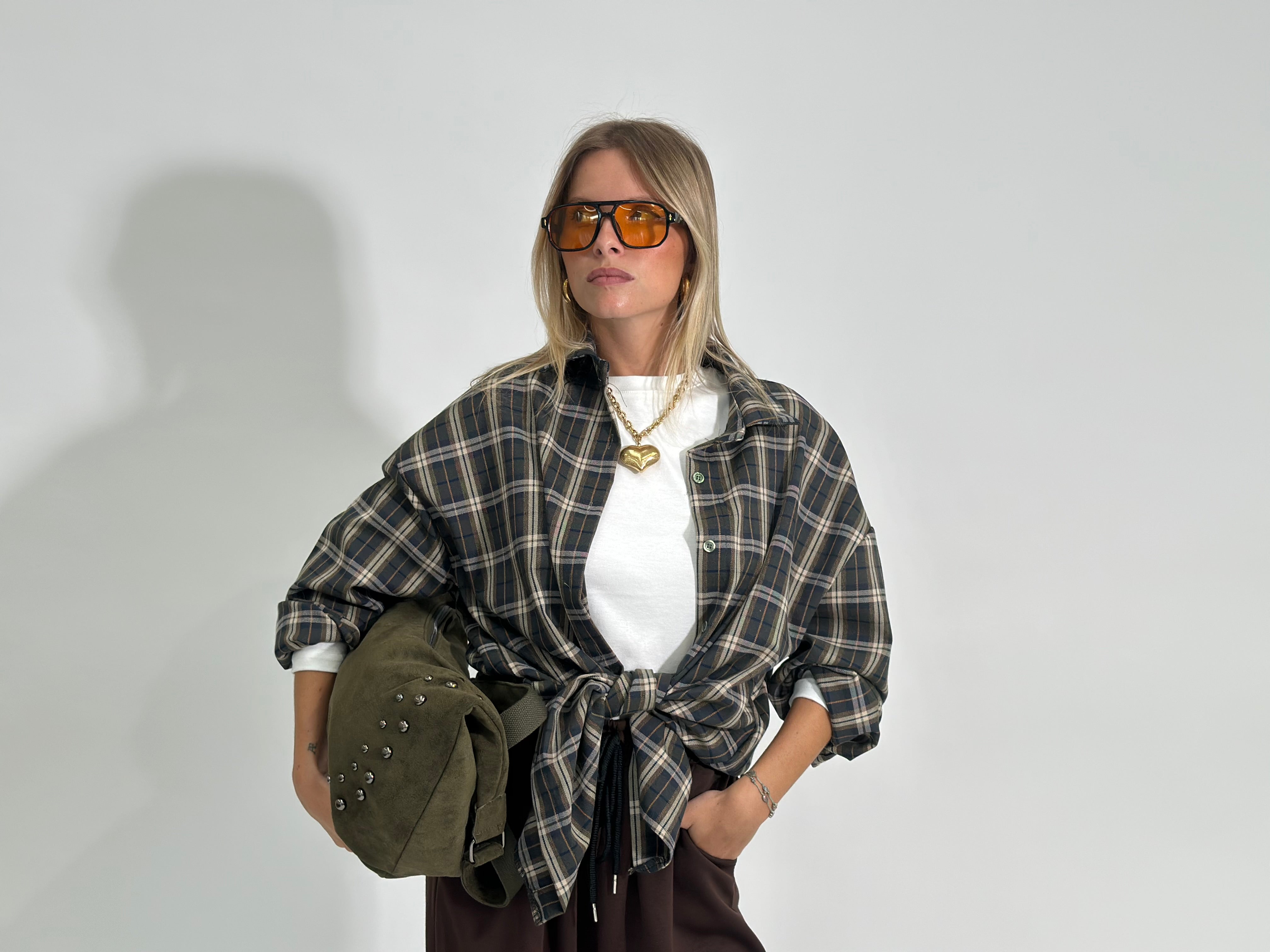 Camicia check 4898 VERDE
