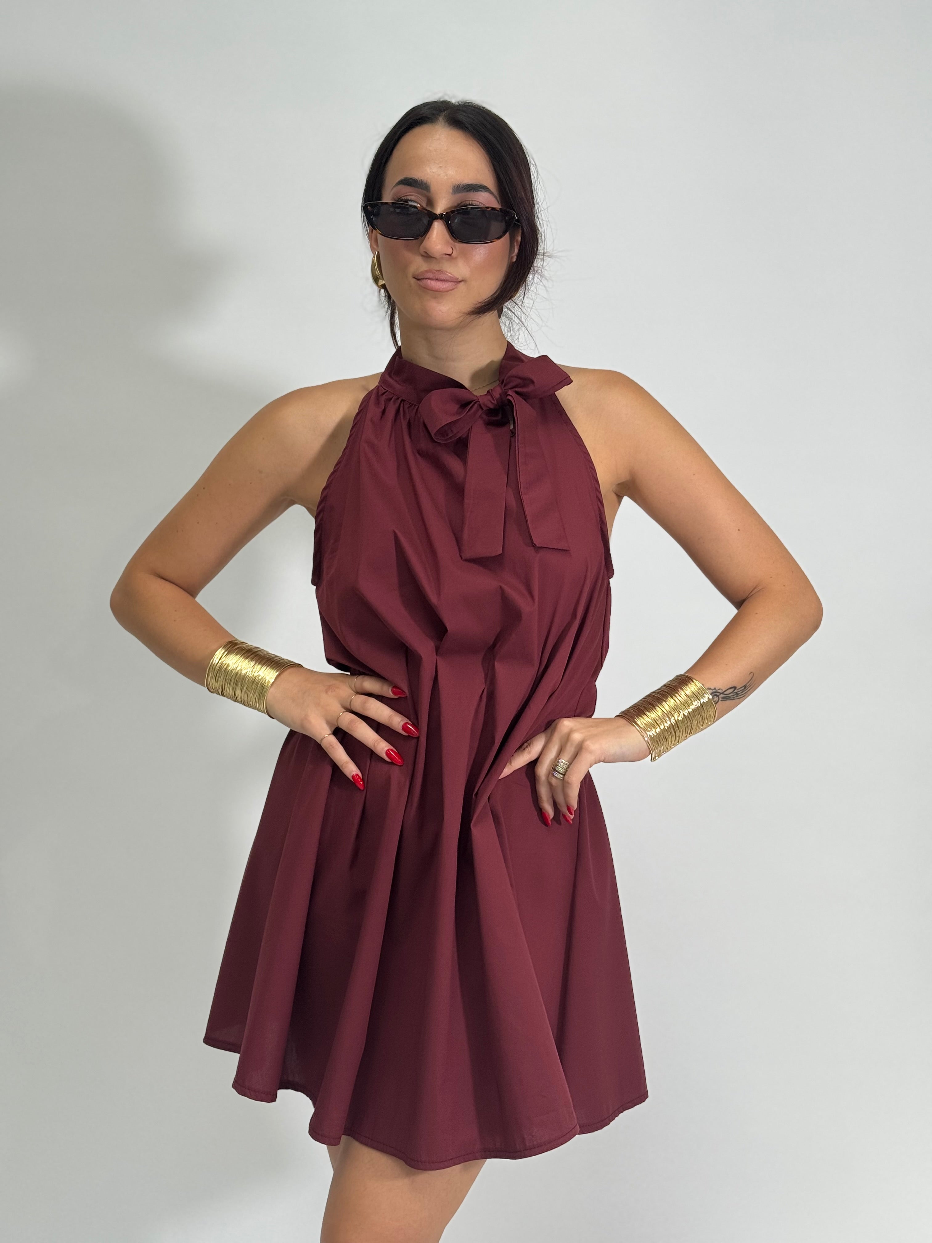 Abito 68025 BORDO