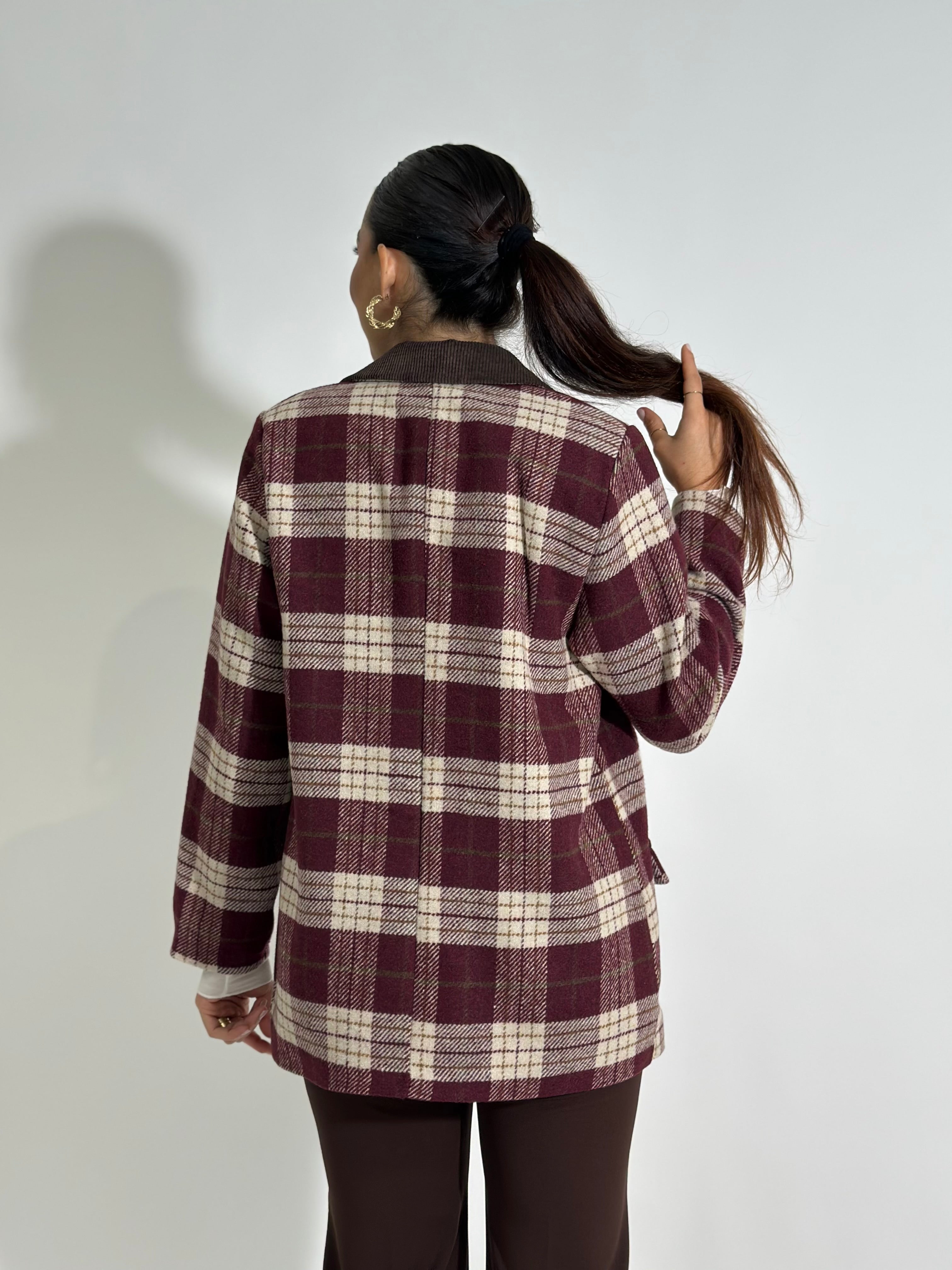 Giacca Check 7869 BURGUNDY