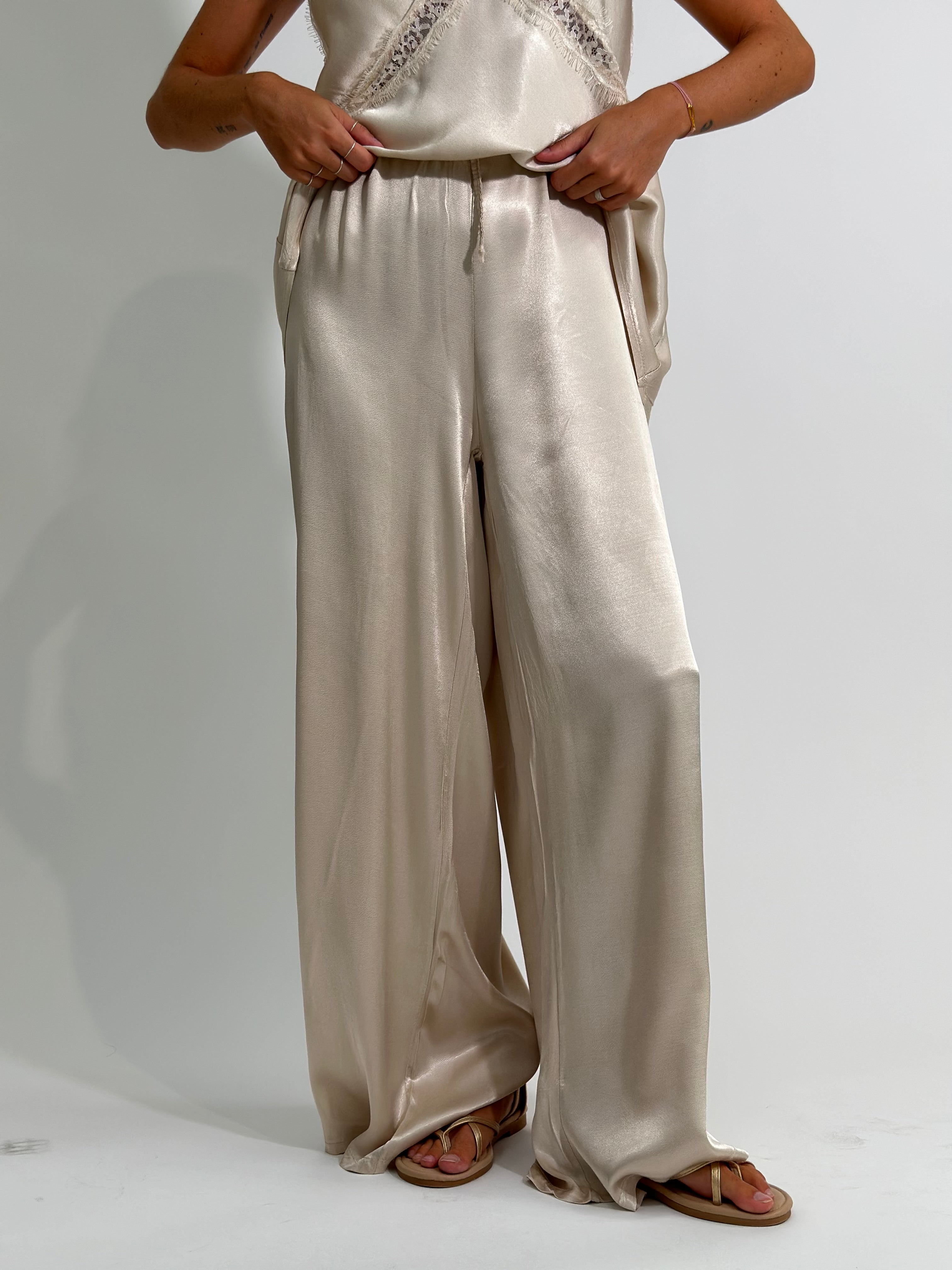 Pantalone satin coulisse 60006