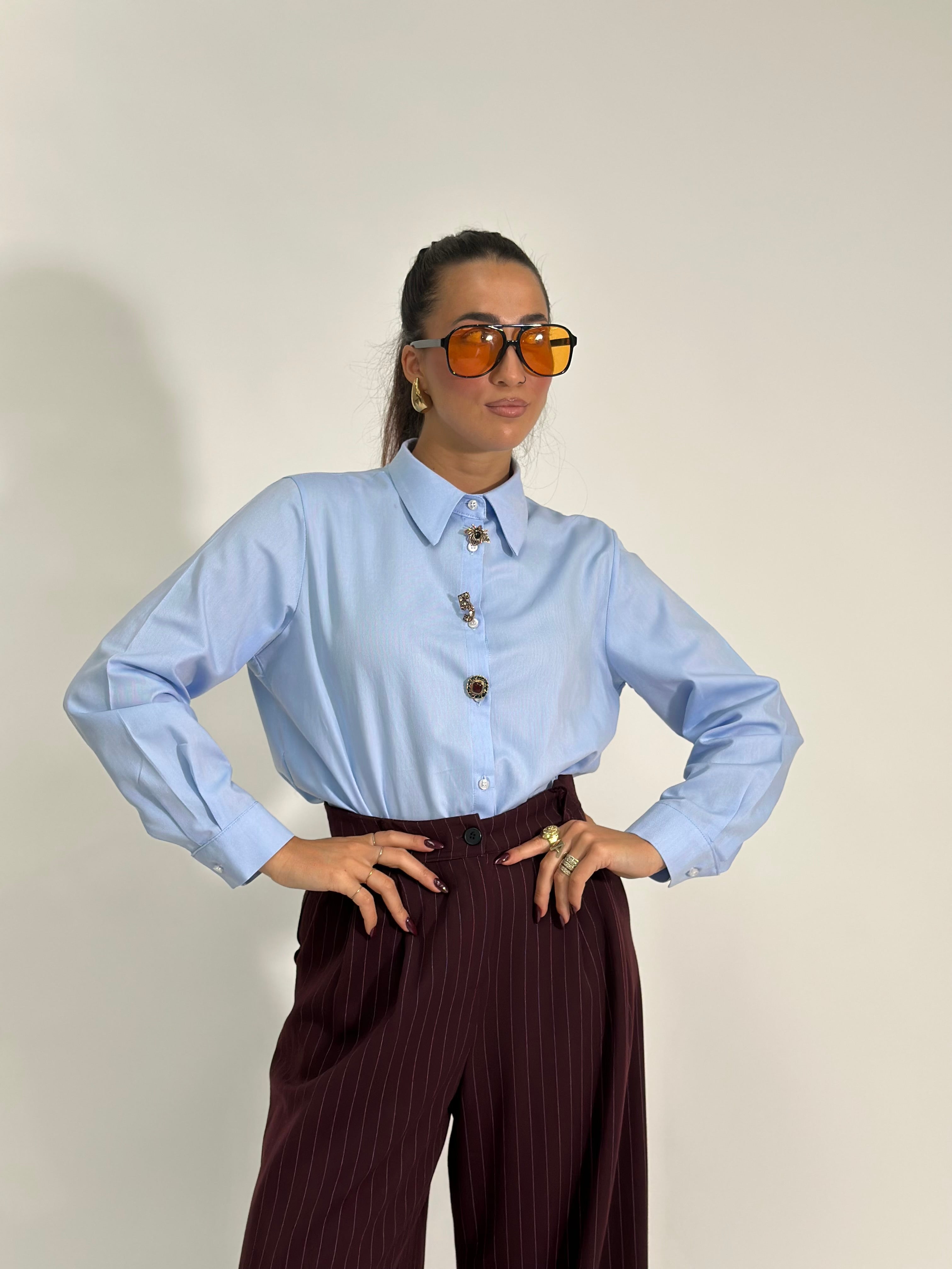 Camicia oxford 27595 AZZURRO