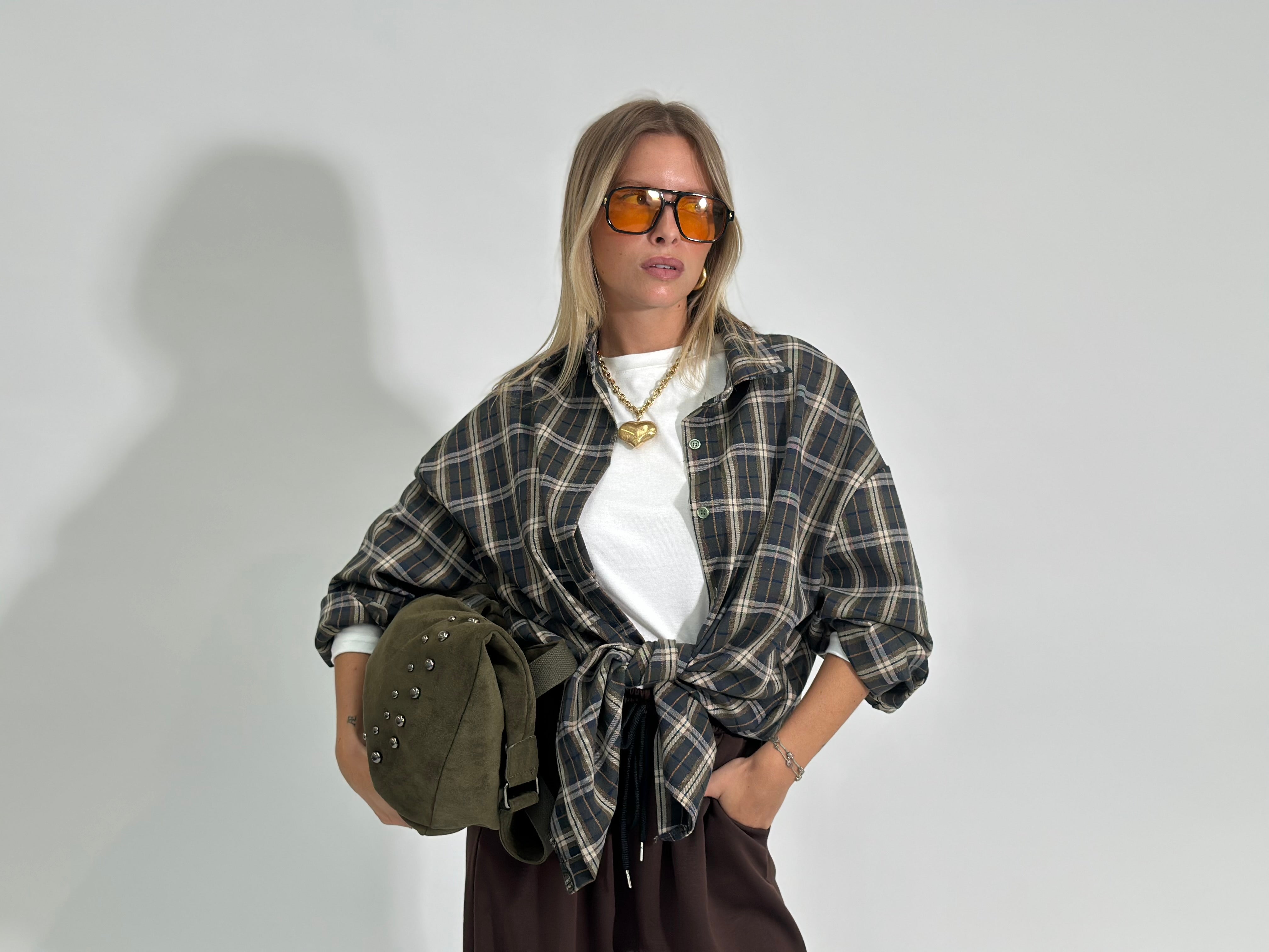 Camicia check 4898 VERDE