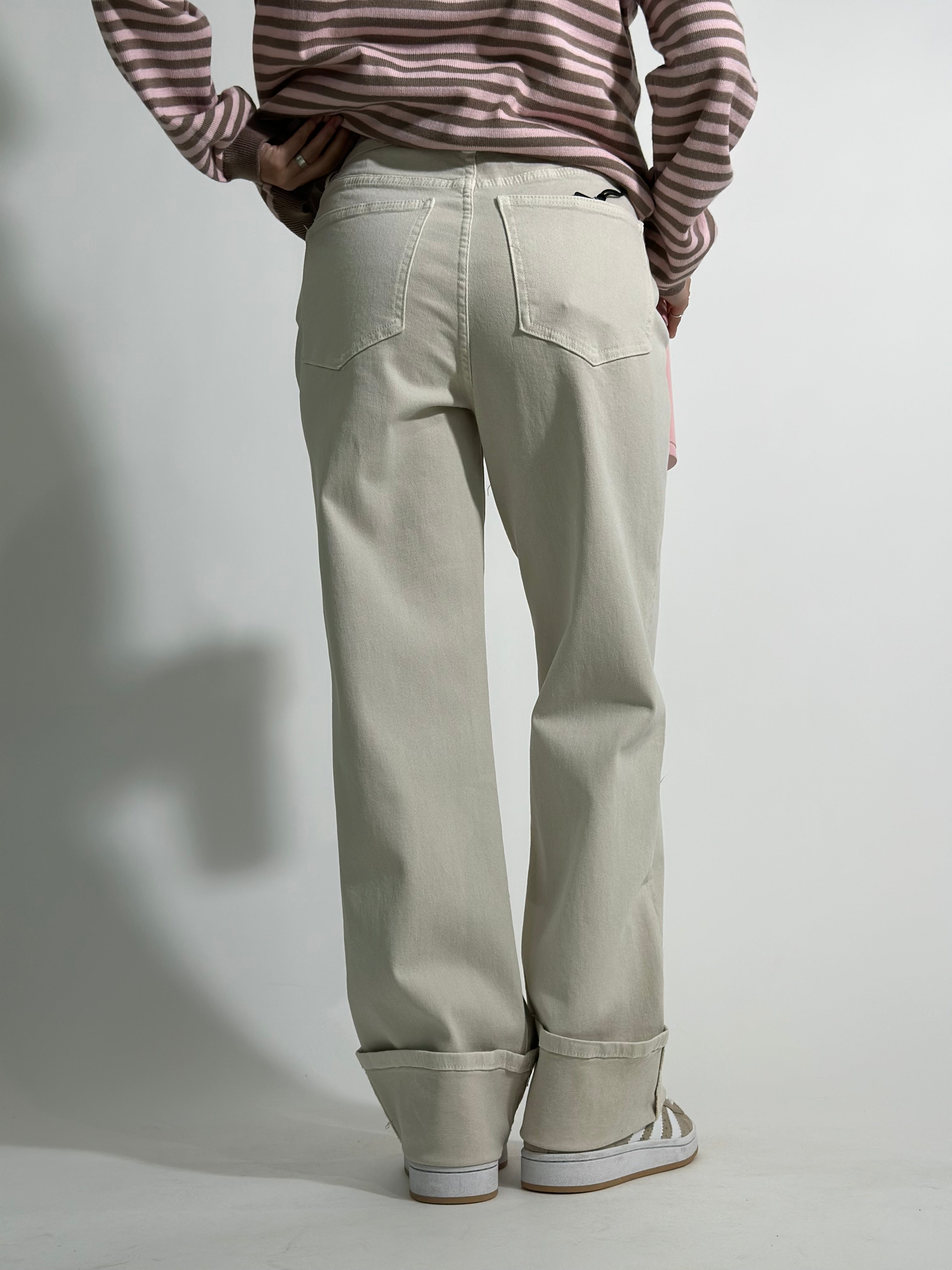 Jeans denim colorato 1383-18 BEIGE