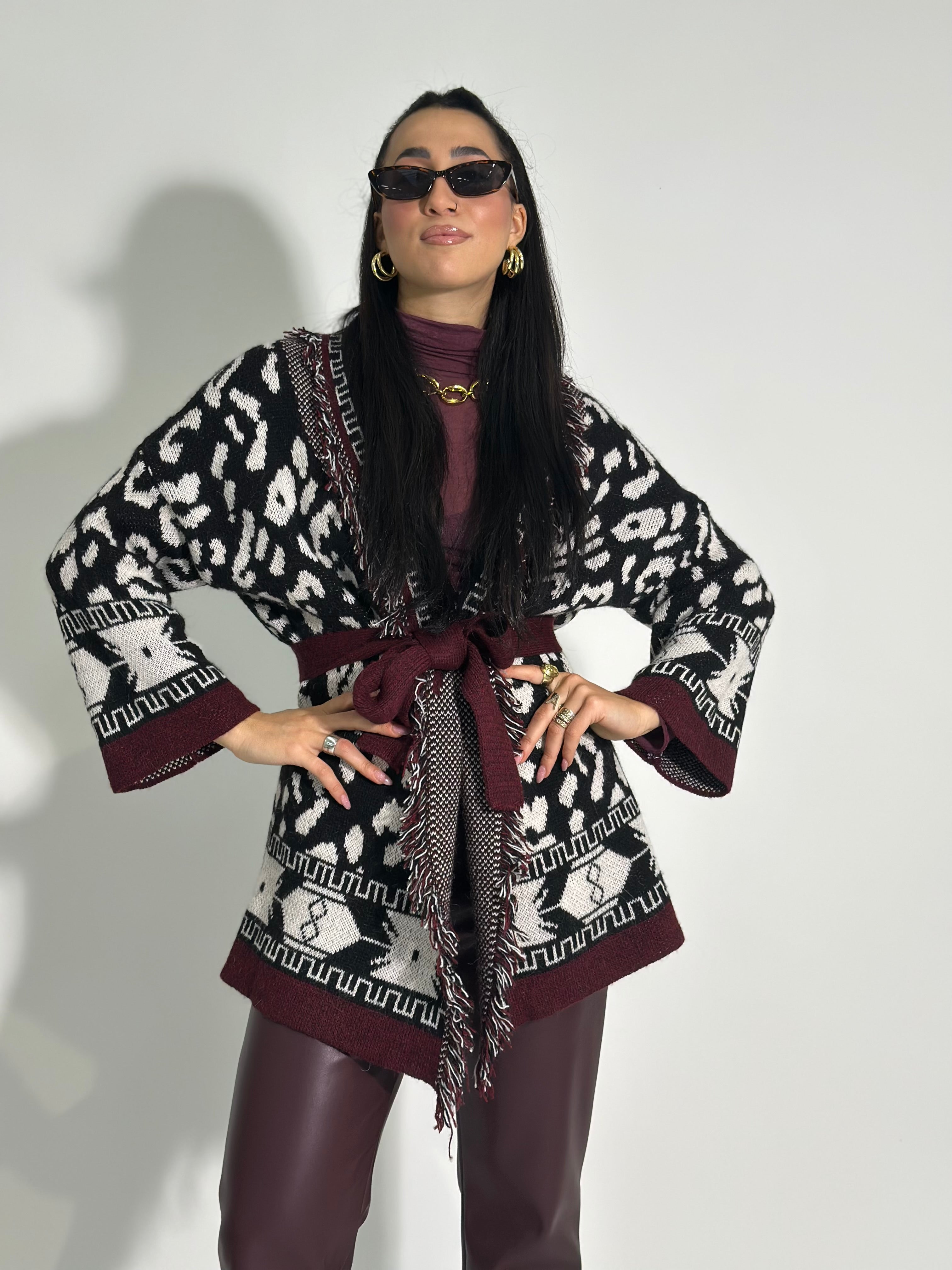 Cardigan frange 1043