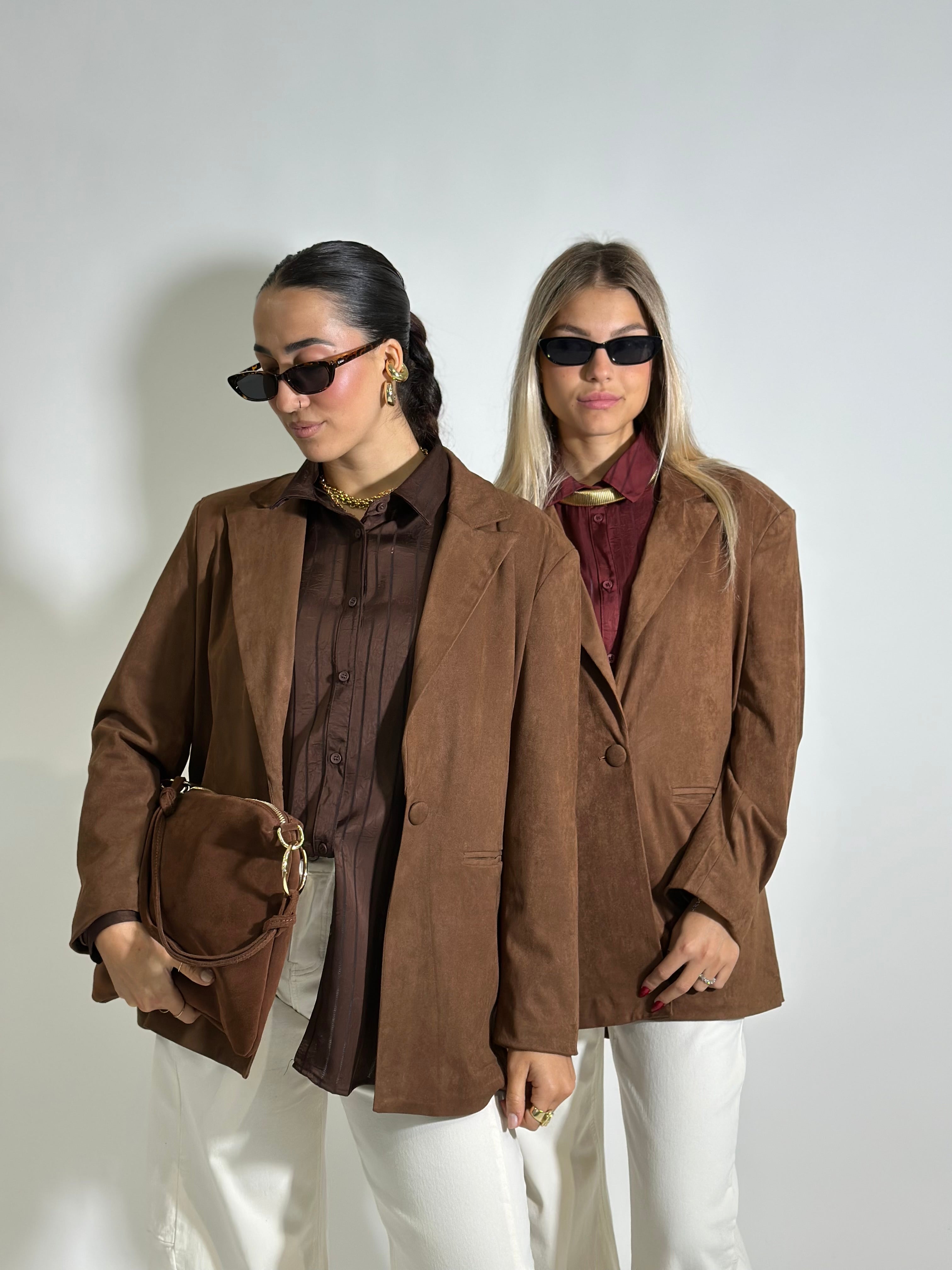 Giacca suede over SH5010 CAMEL