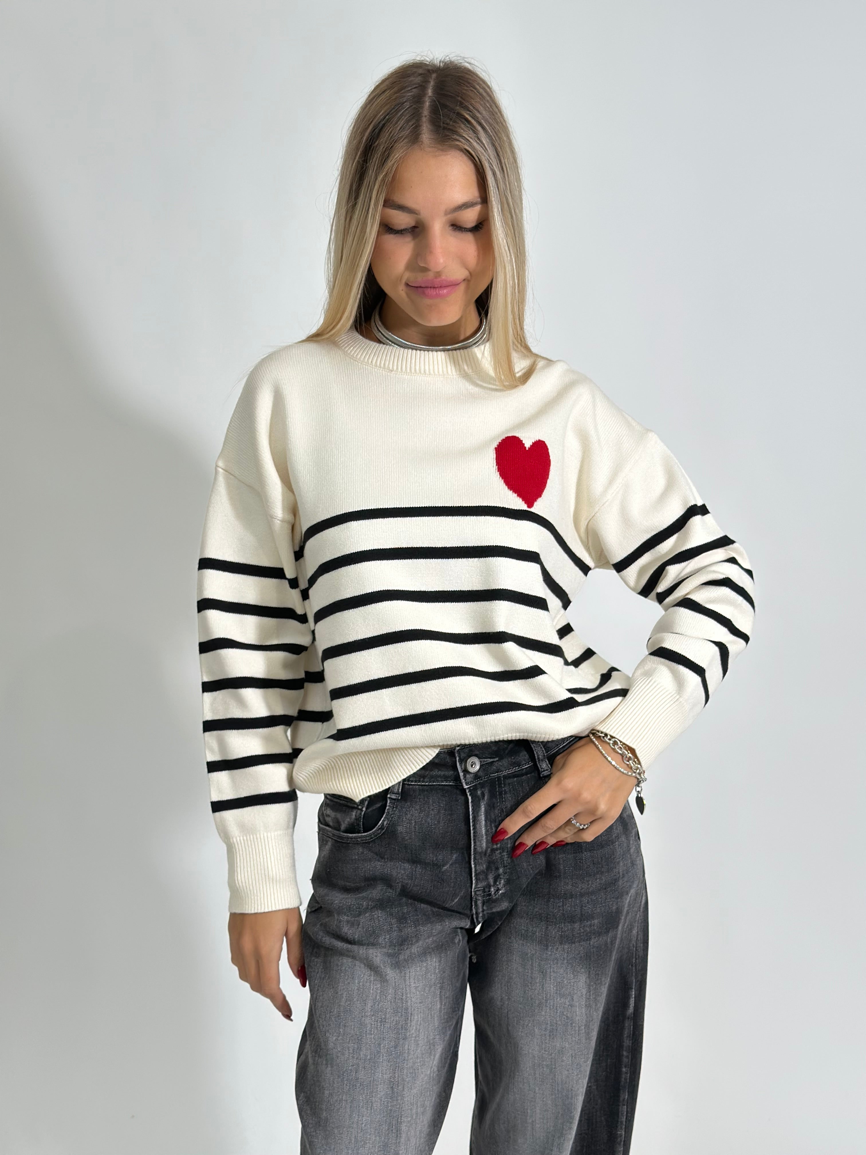 Maglia cuore 9363 NERO