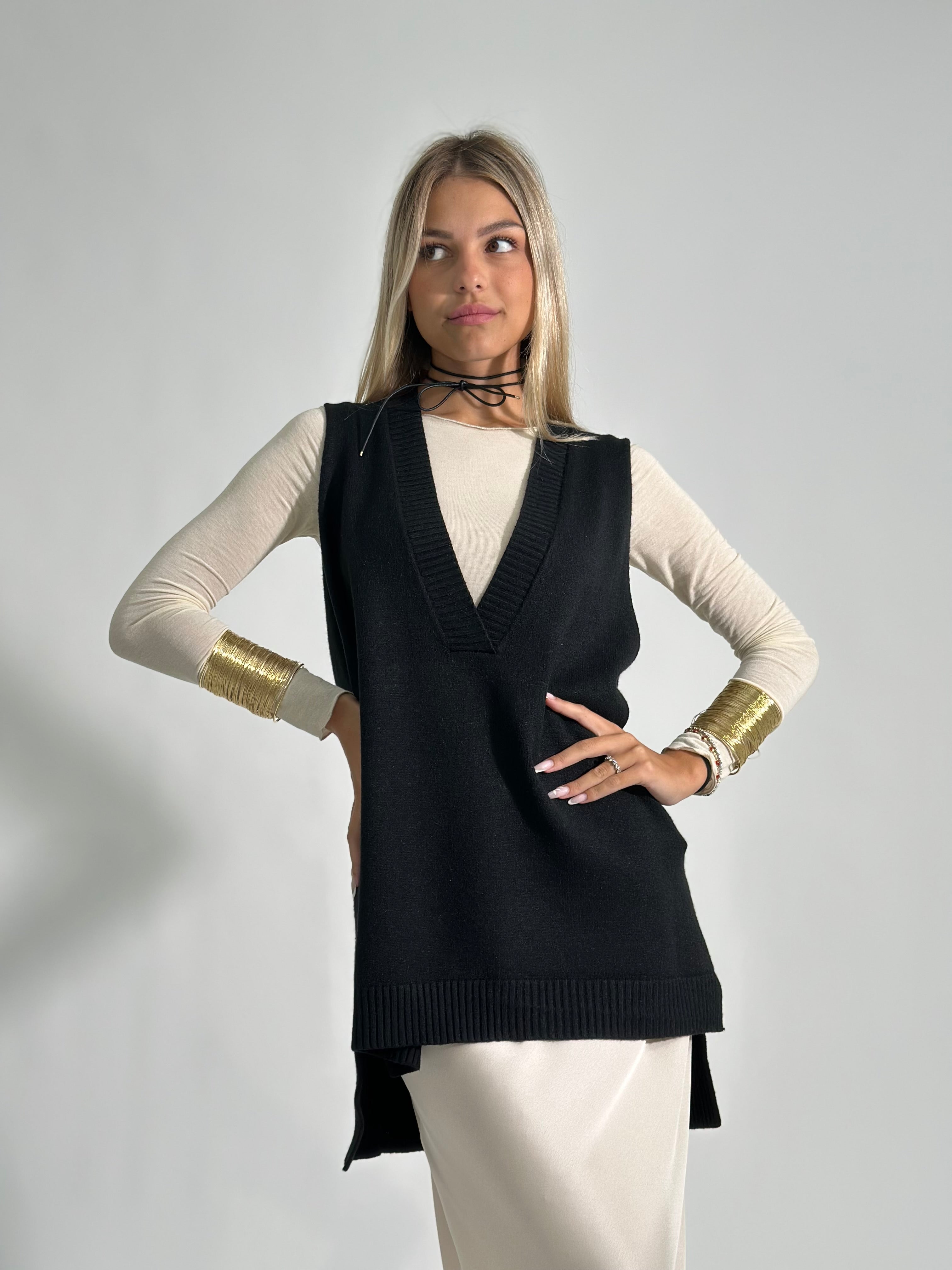 Gilet over 48 NERO