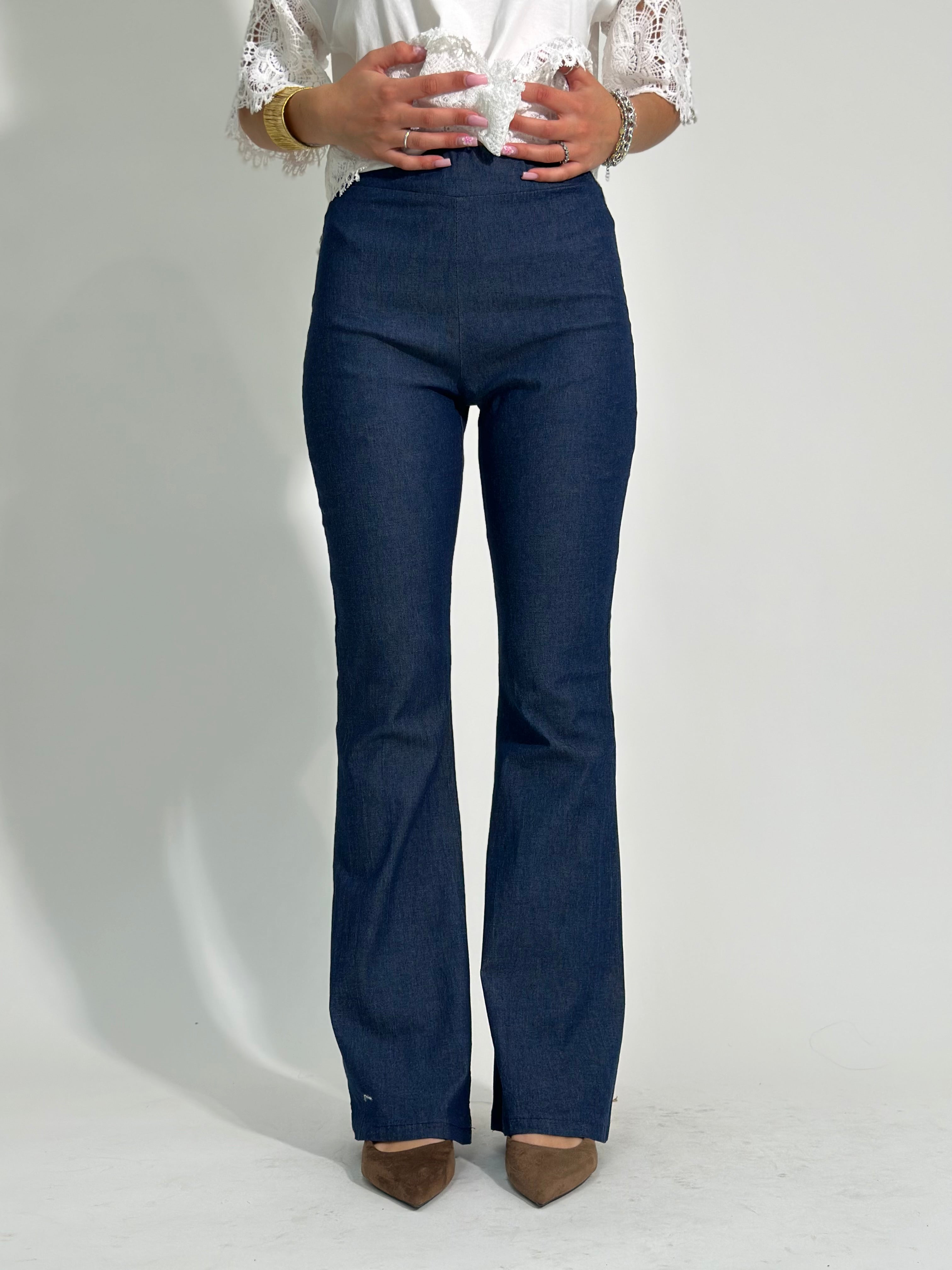 pantalone trombetta chambray 26349
