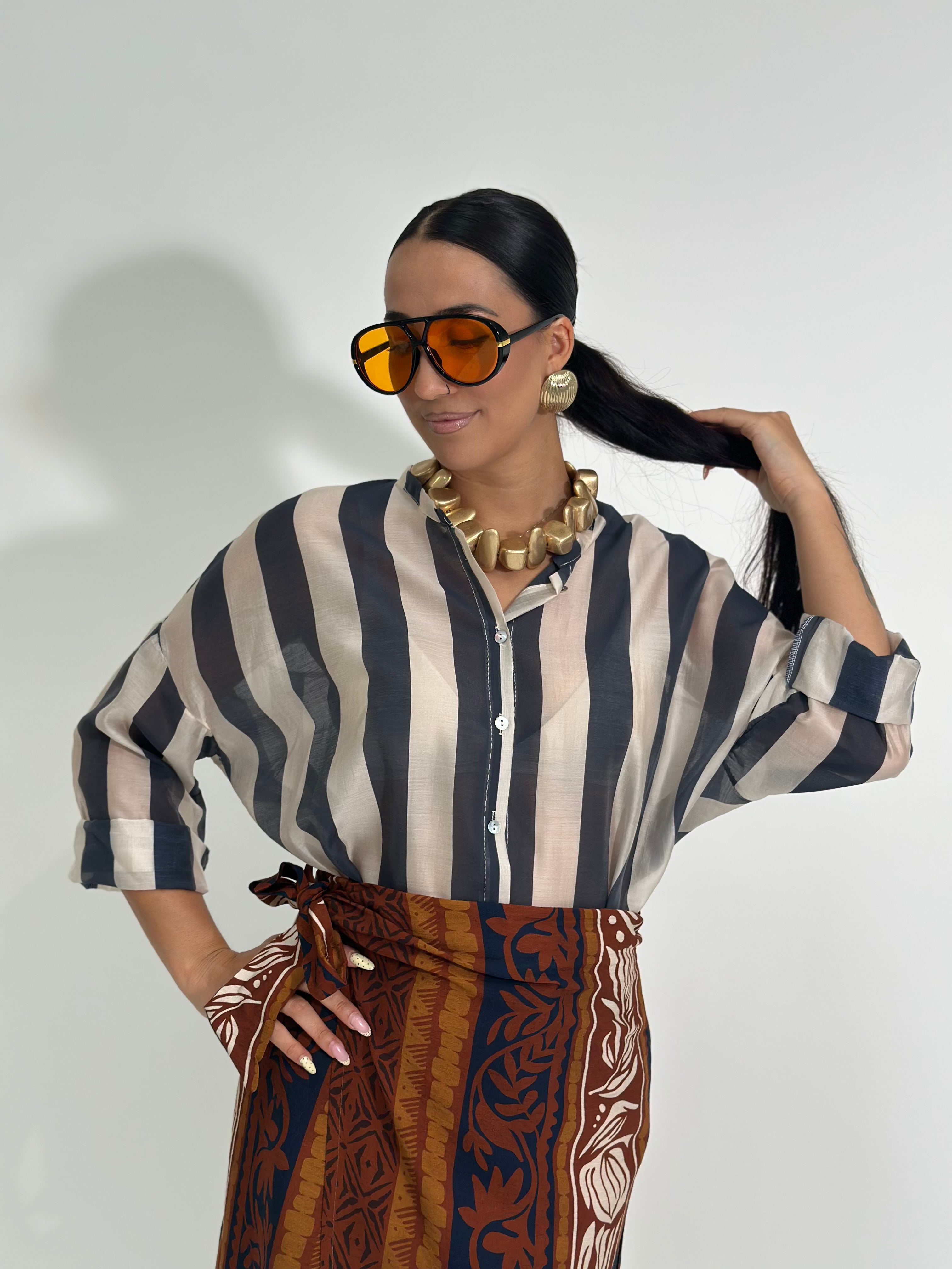 Camicia riga 21504 BLU