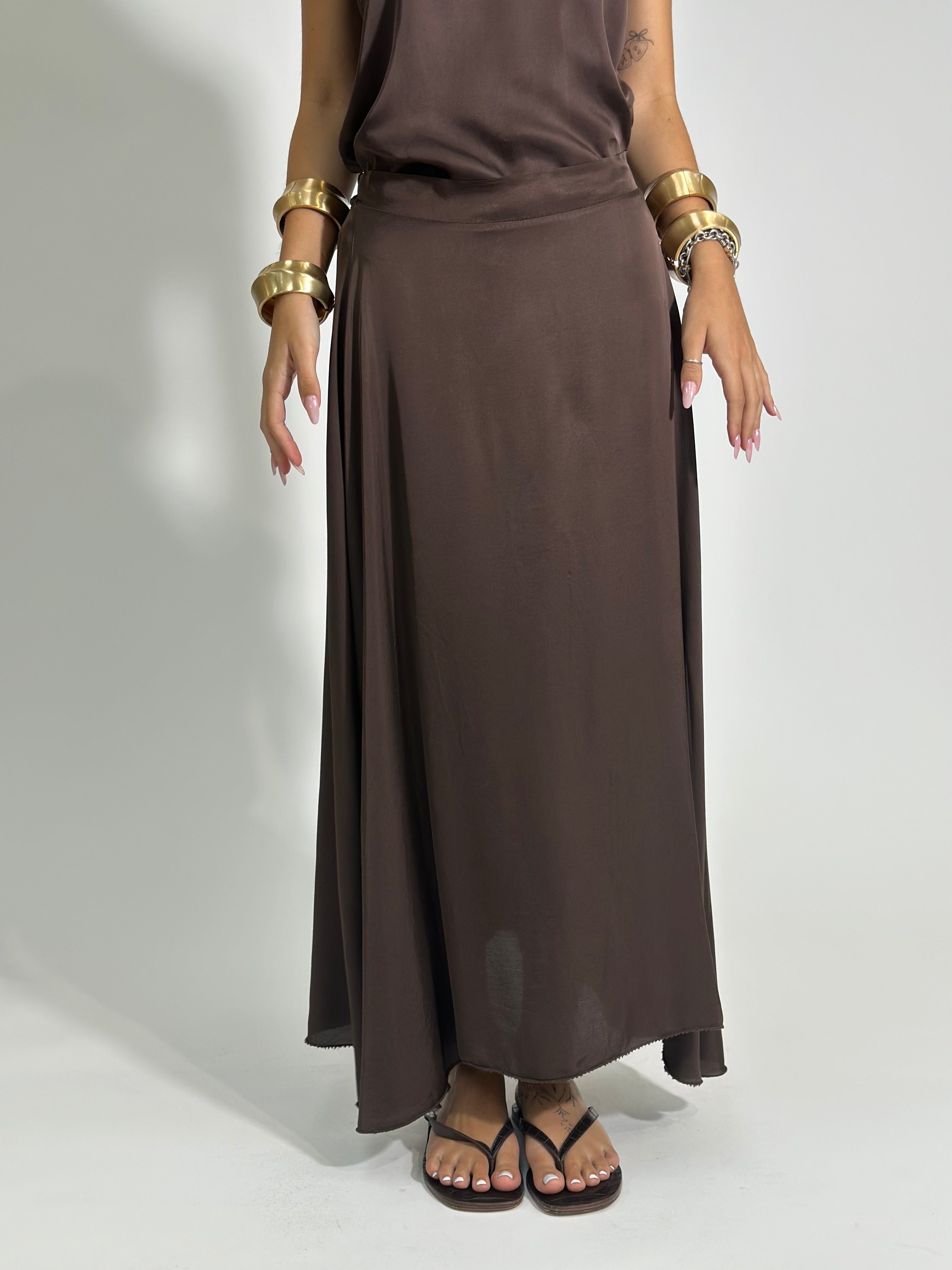 Gonna viscosa 31919 BROWN