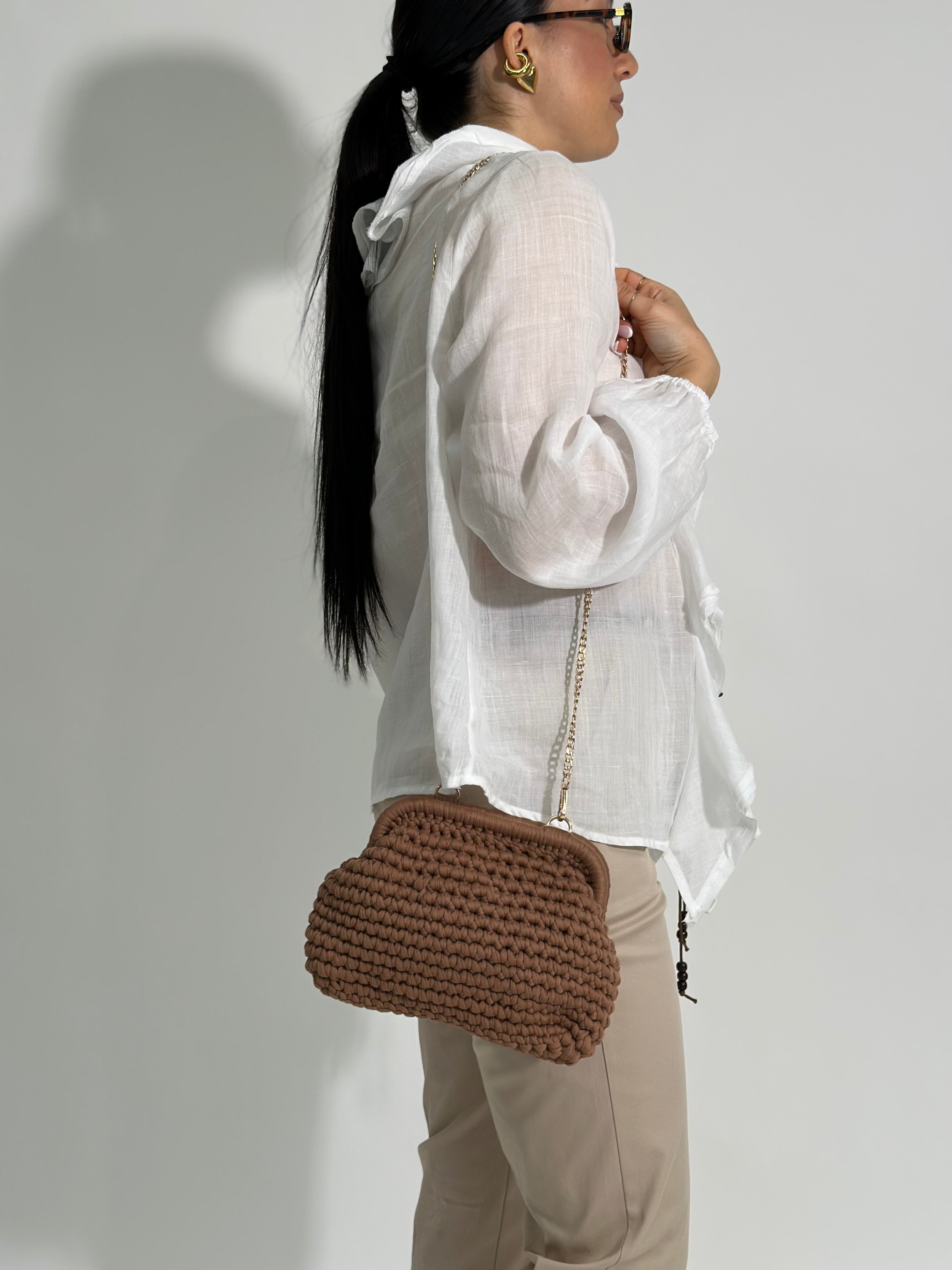 Borsa clutch 2657 COFFEE