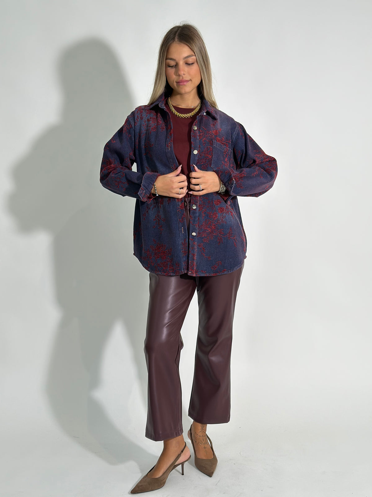Giacca floccata 3127 BORDO'