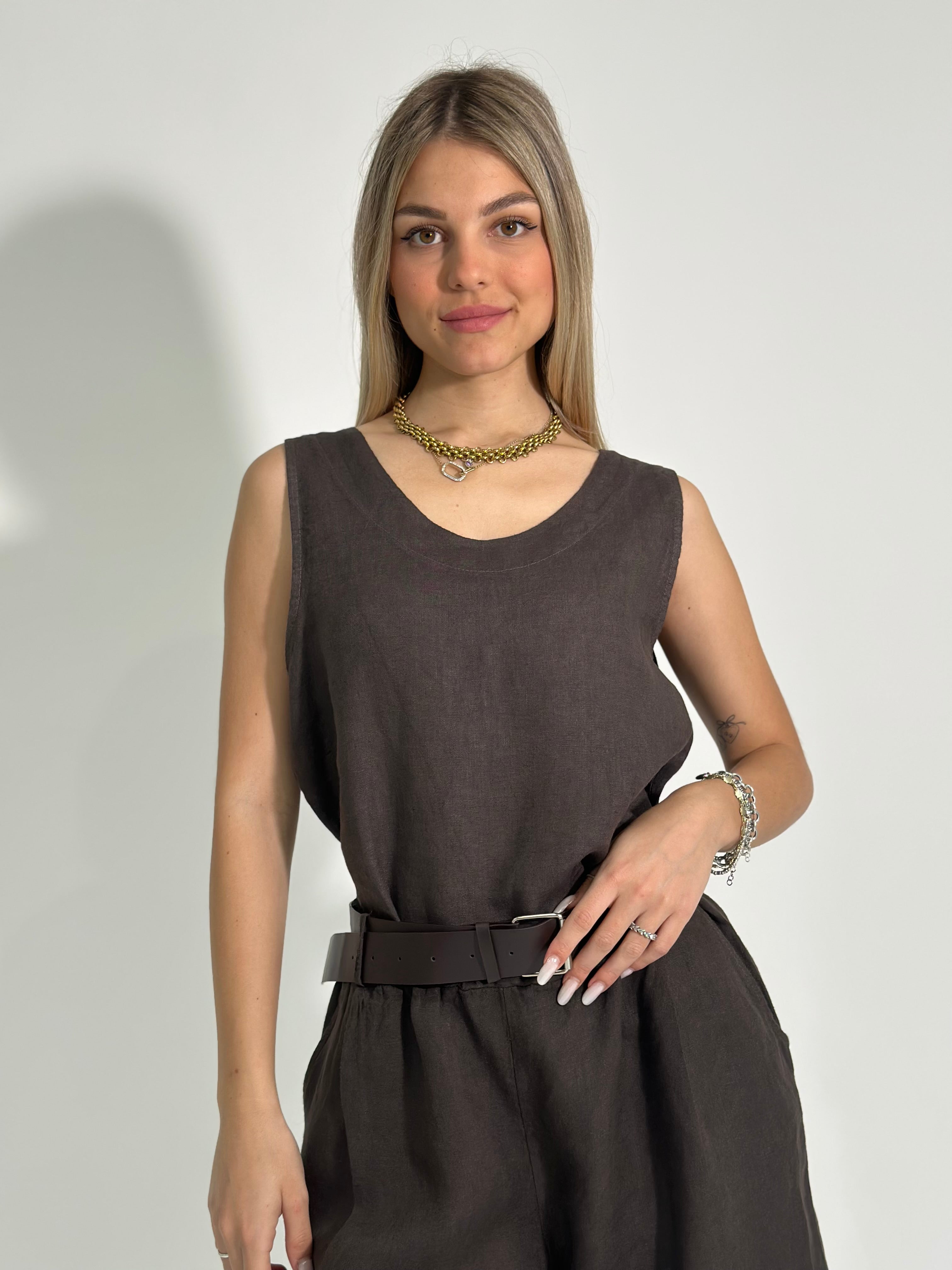 Canotta lino 10706