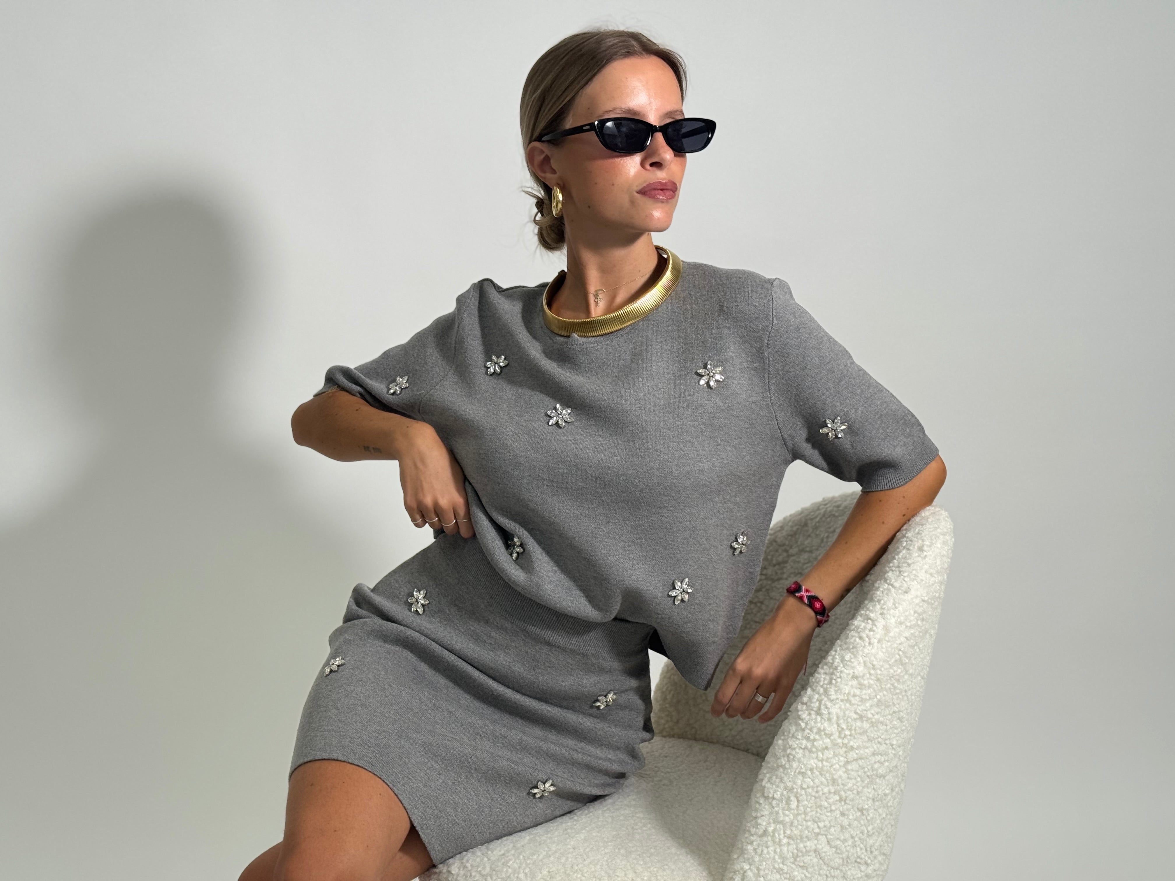 Completo gonna NZ5502 GRIGIO