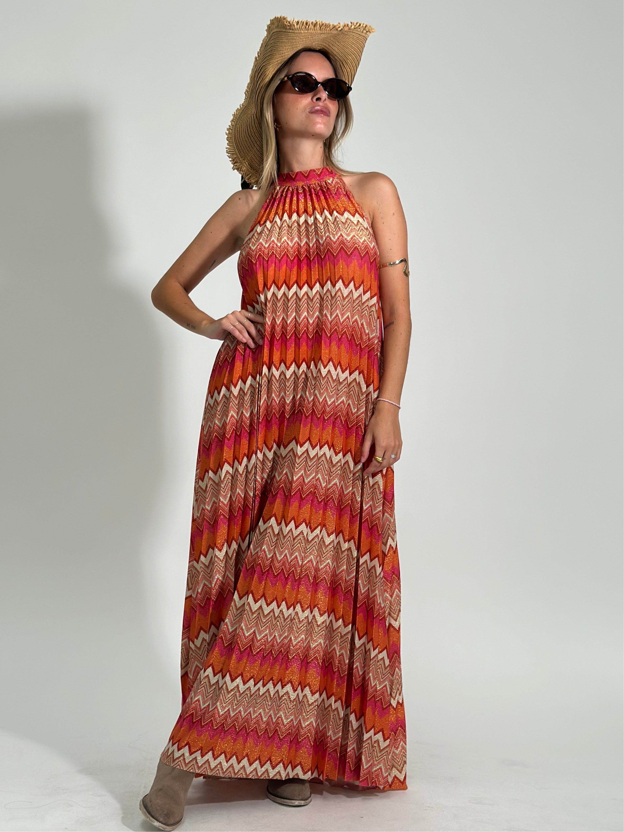 Abito lurex 1372 ARANCIO