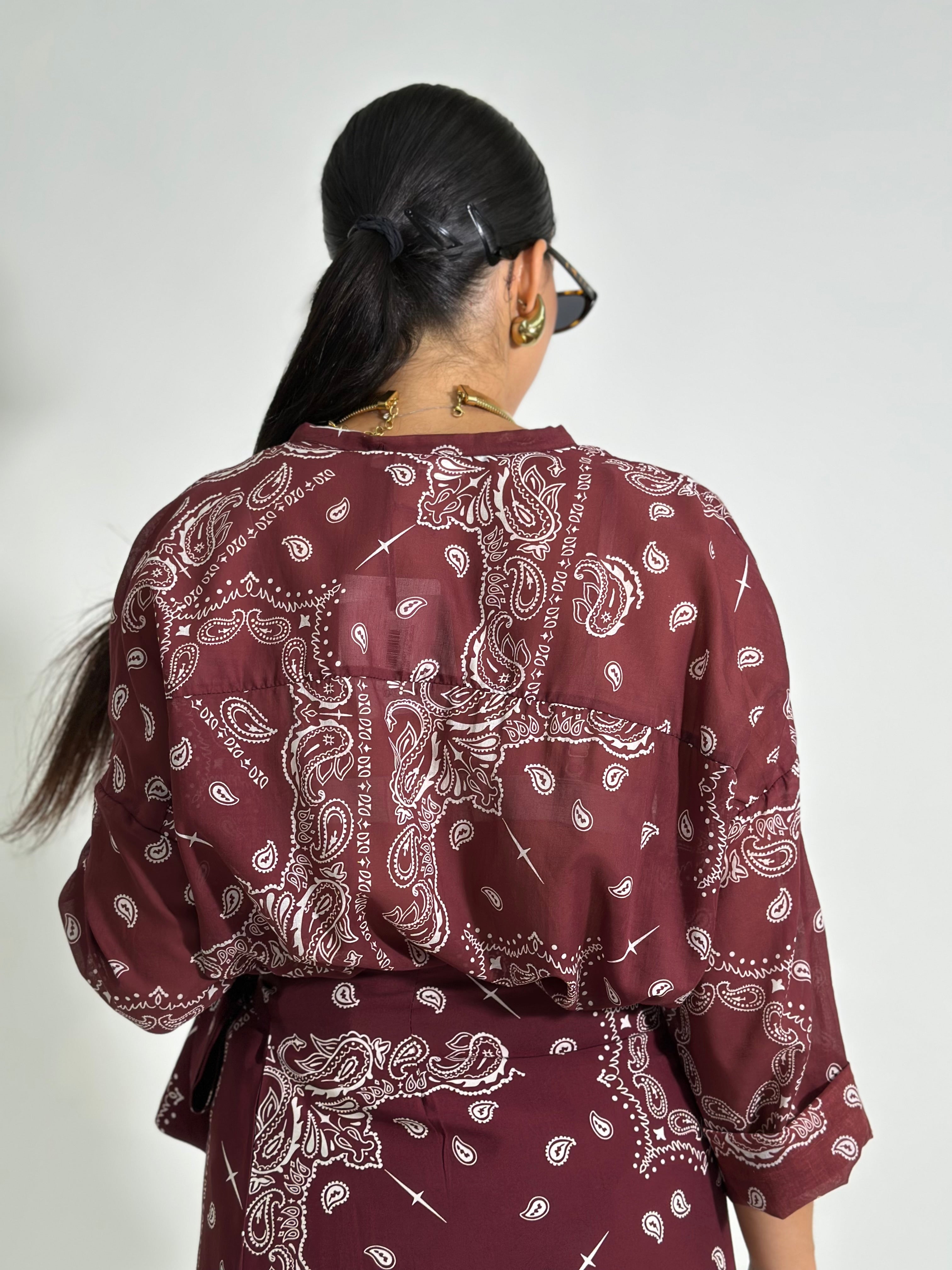 Camicia Bandana 21504 BURGUNDY
