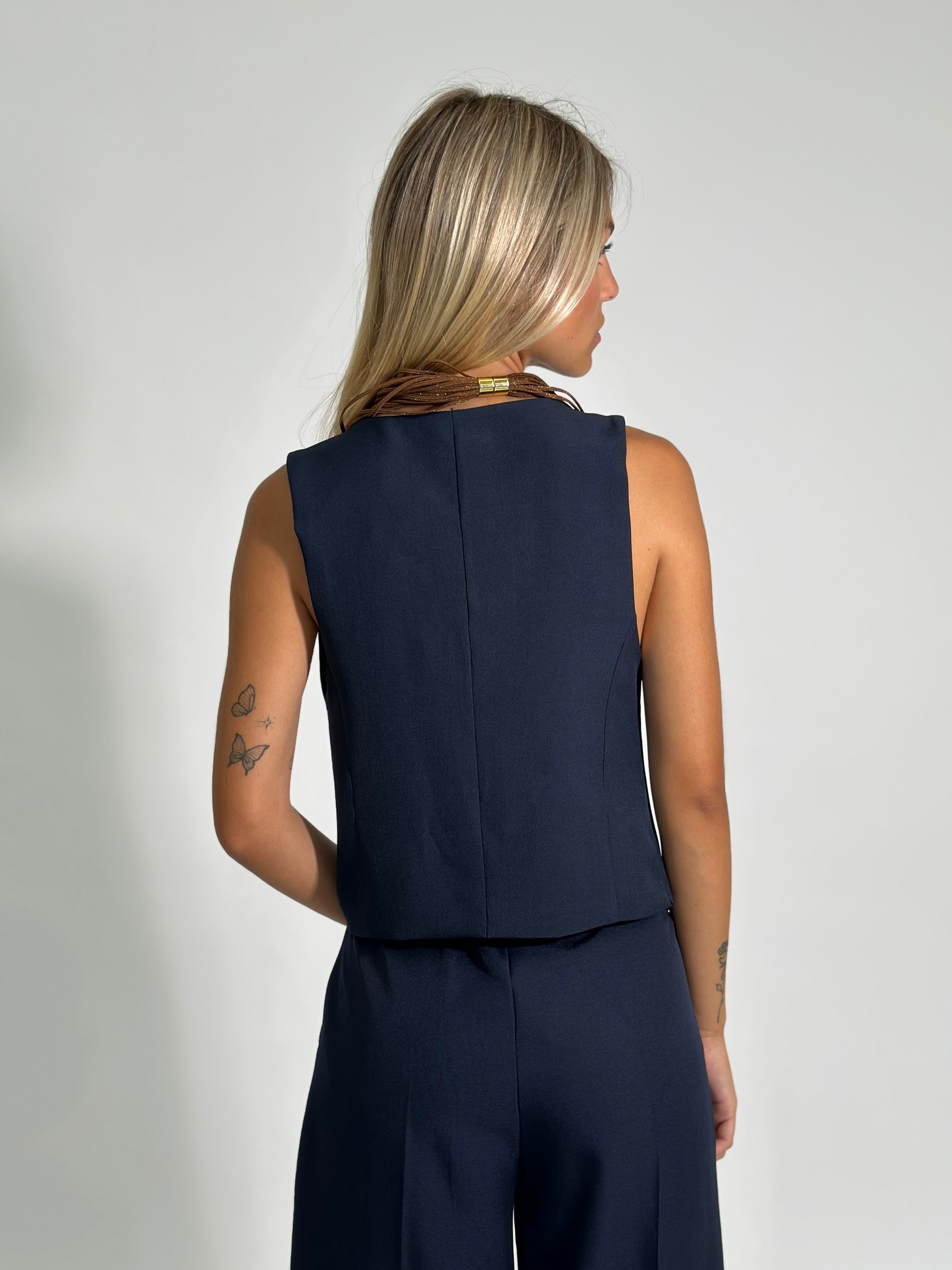 Completo gilet 231280 BLU