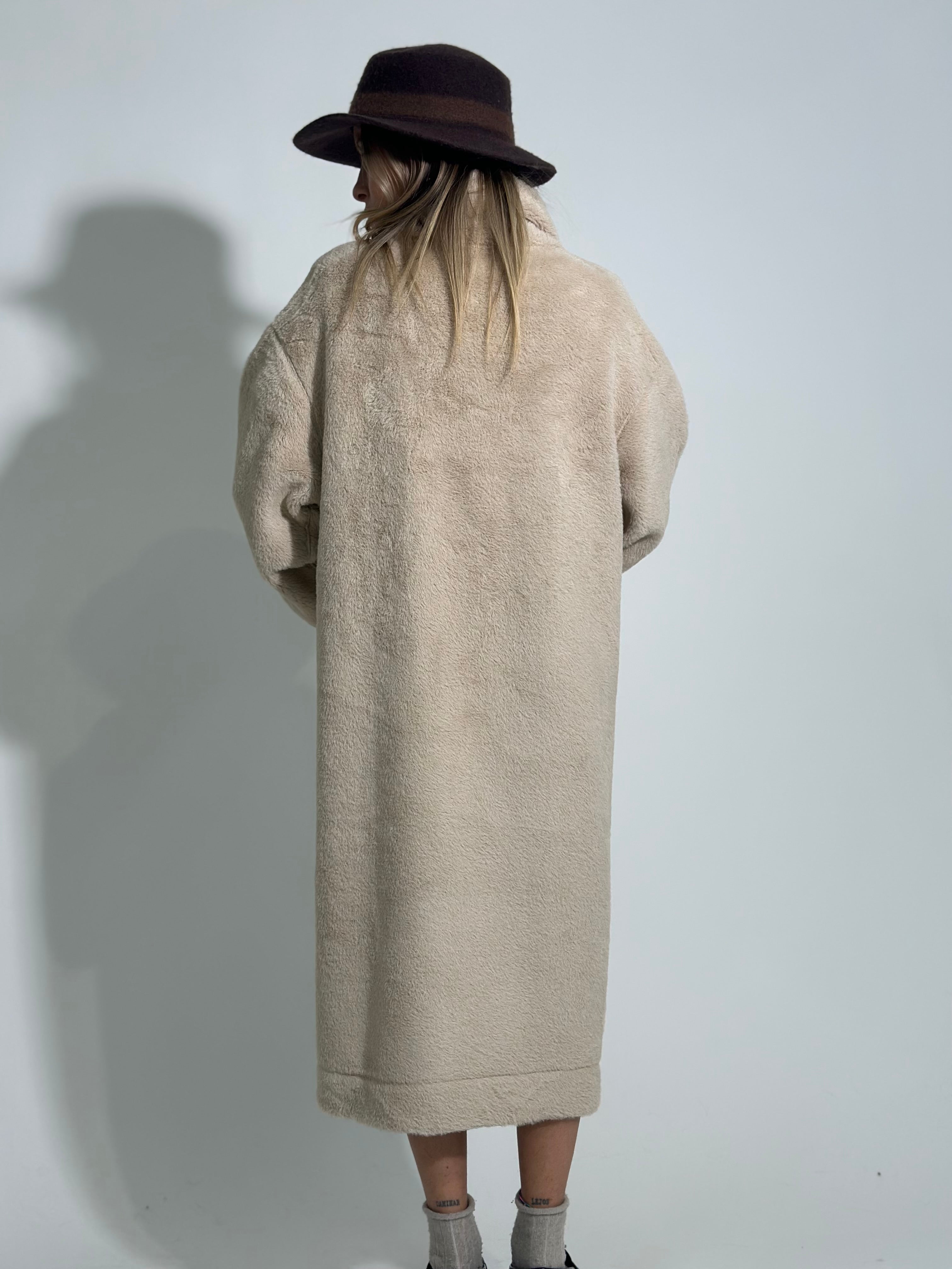 Cappotto fluffy 23028 BEIGE