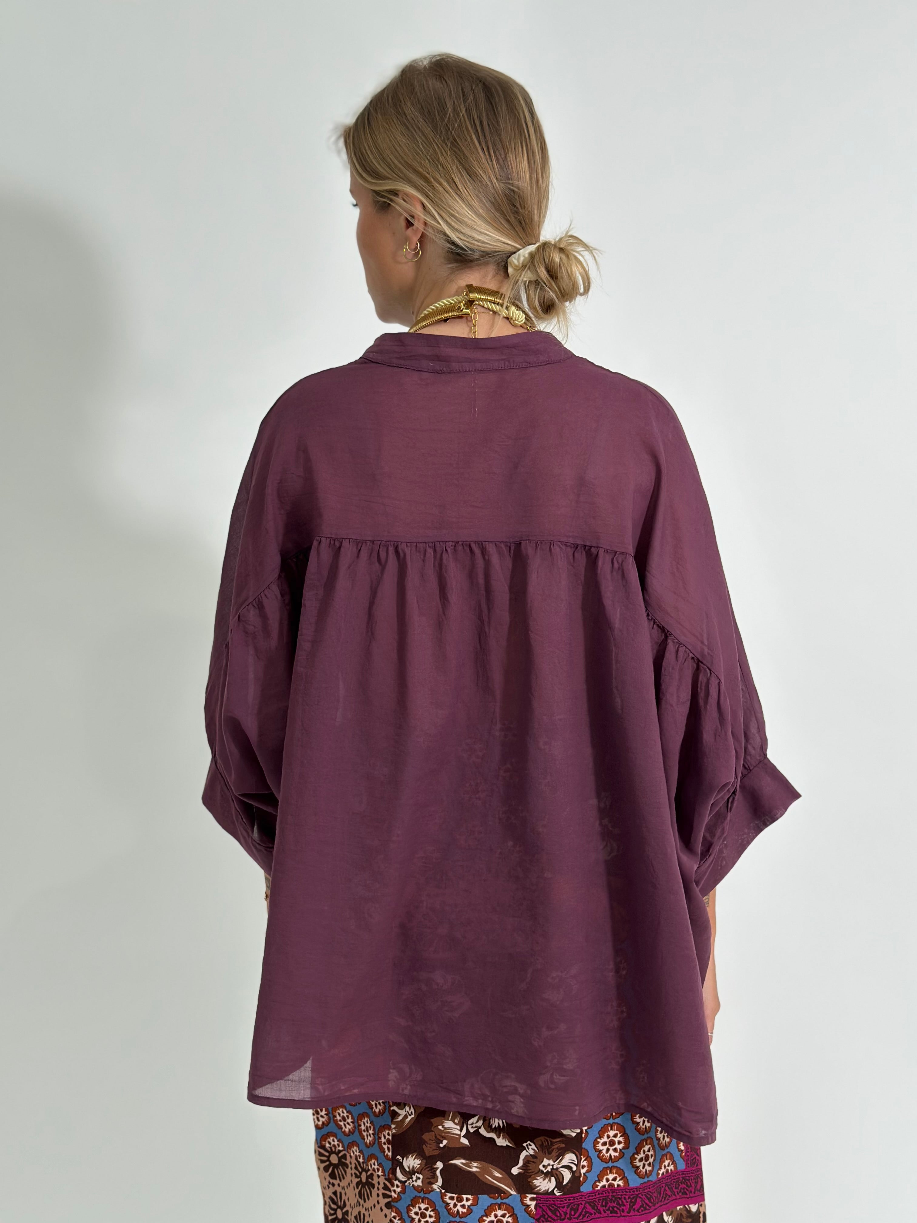 Camicia scatoletta 5568 MELANZANA
