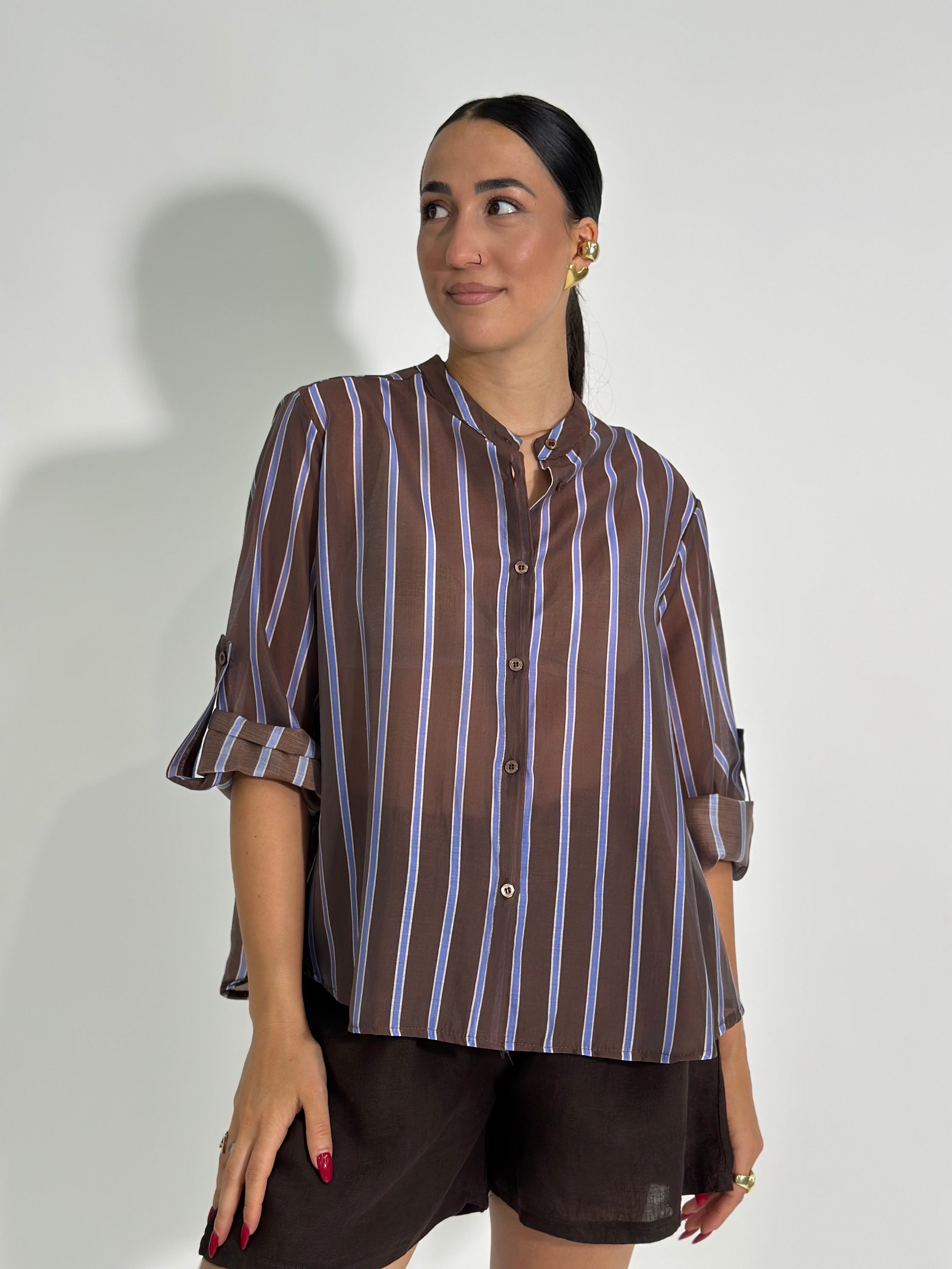 Camicia soft over 5592 MOKA
