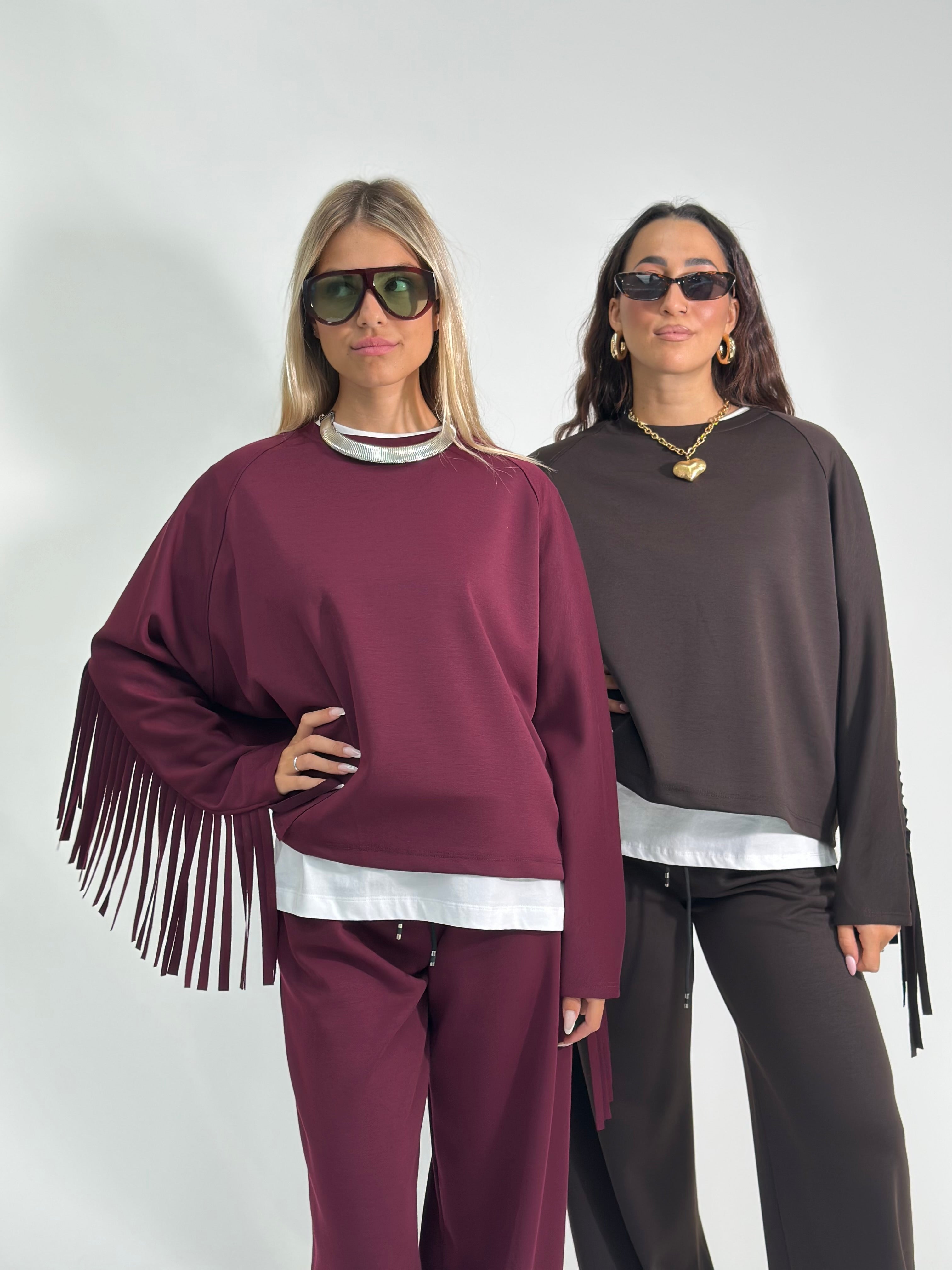 Completo frange 11792 BURGUNDY