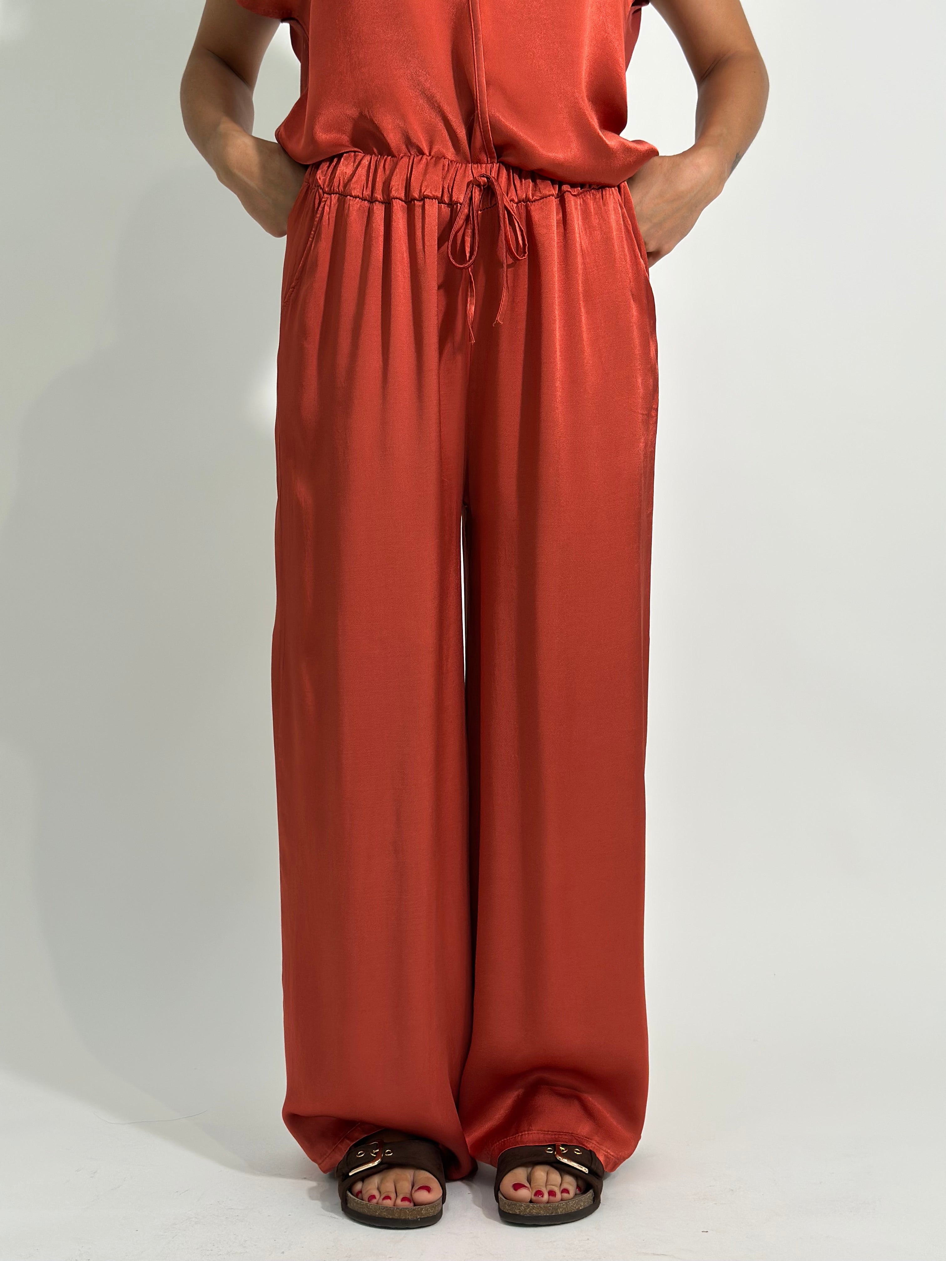 Pantalone satin coulisse 60006