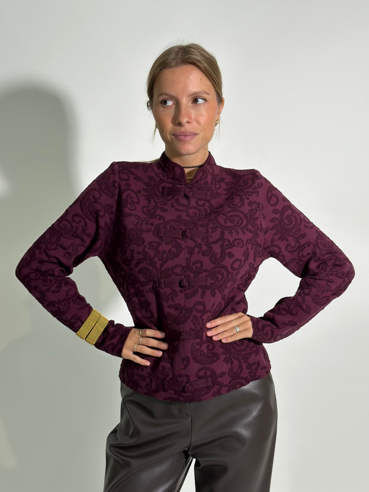 Maglia mandarin devore' 5541