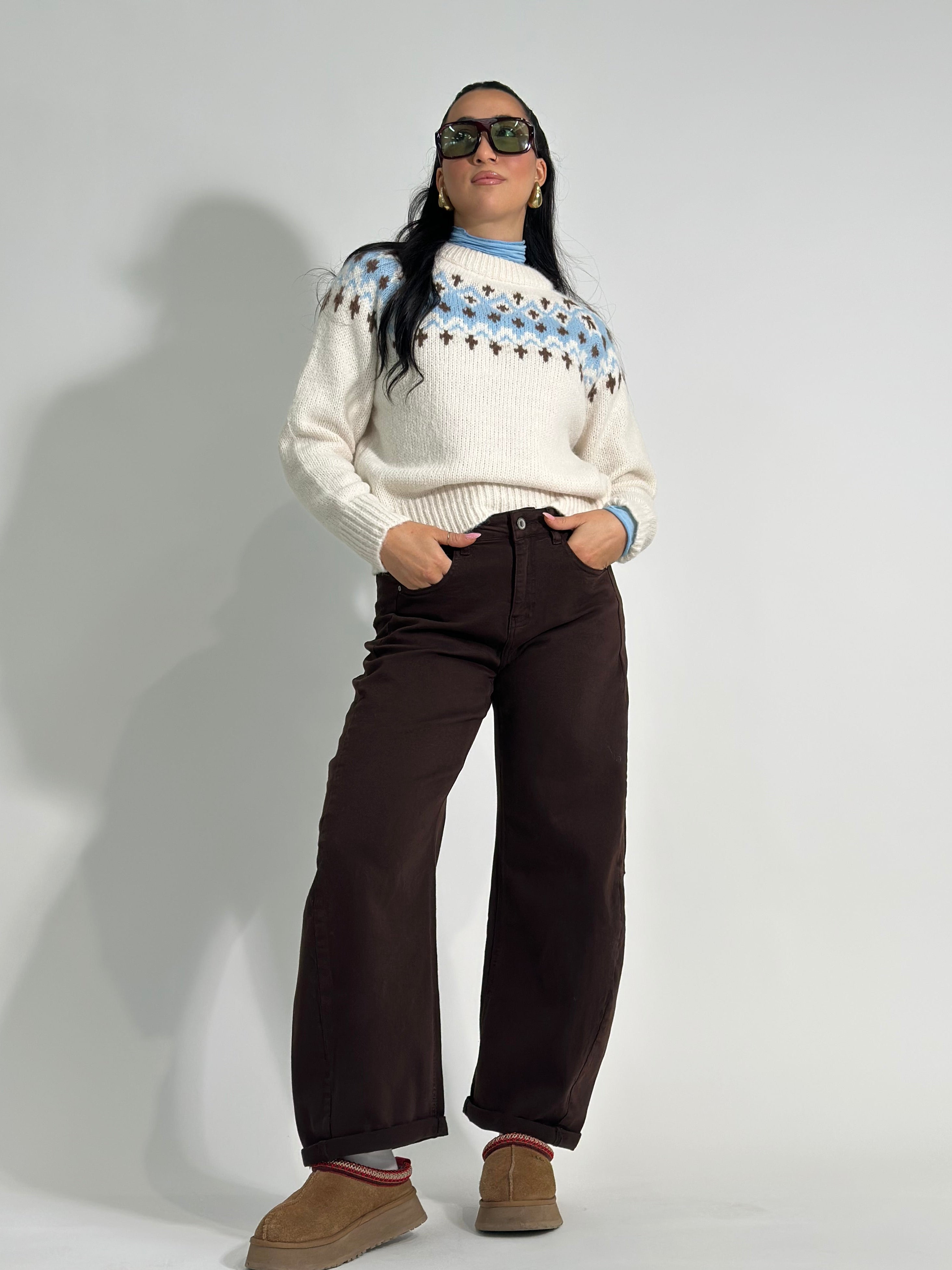 Pantalone baloon 9285 CHOCO