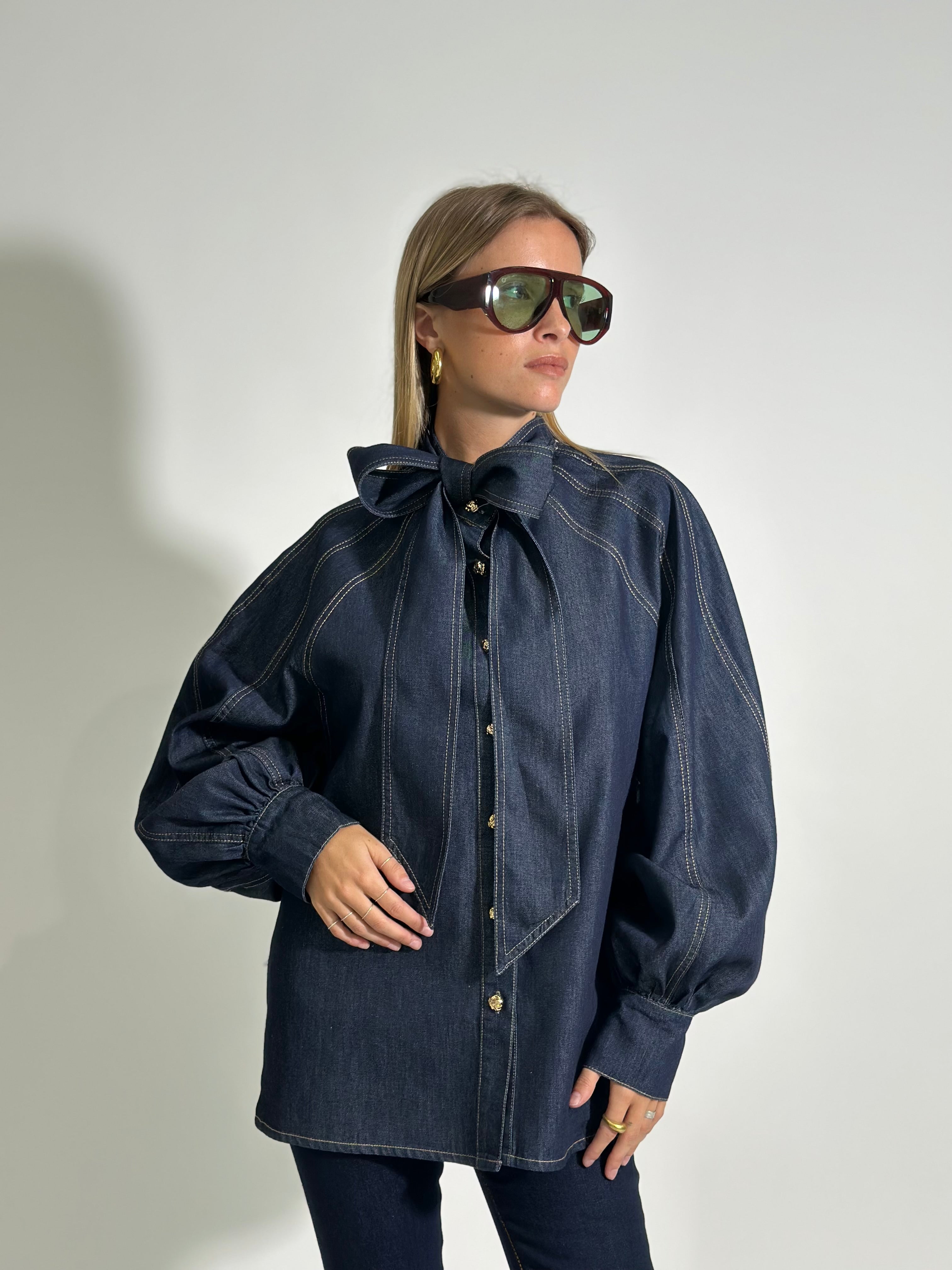 Camicia denim fiocco YX511