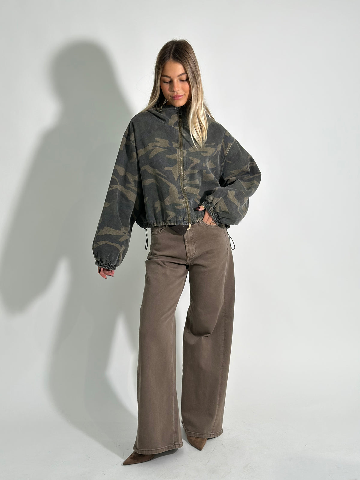 Giacca trapuntata camouflage 19616