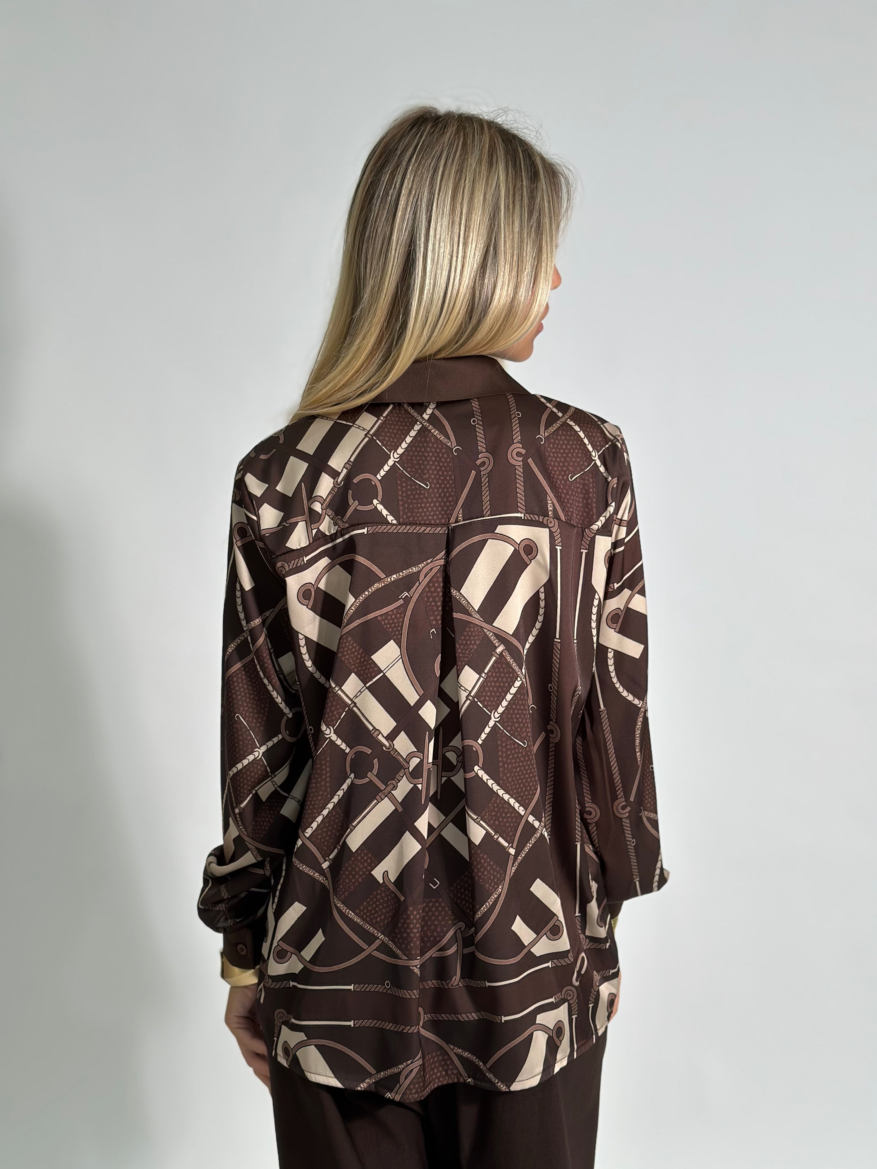 Camicia fantasia 867233 MORO