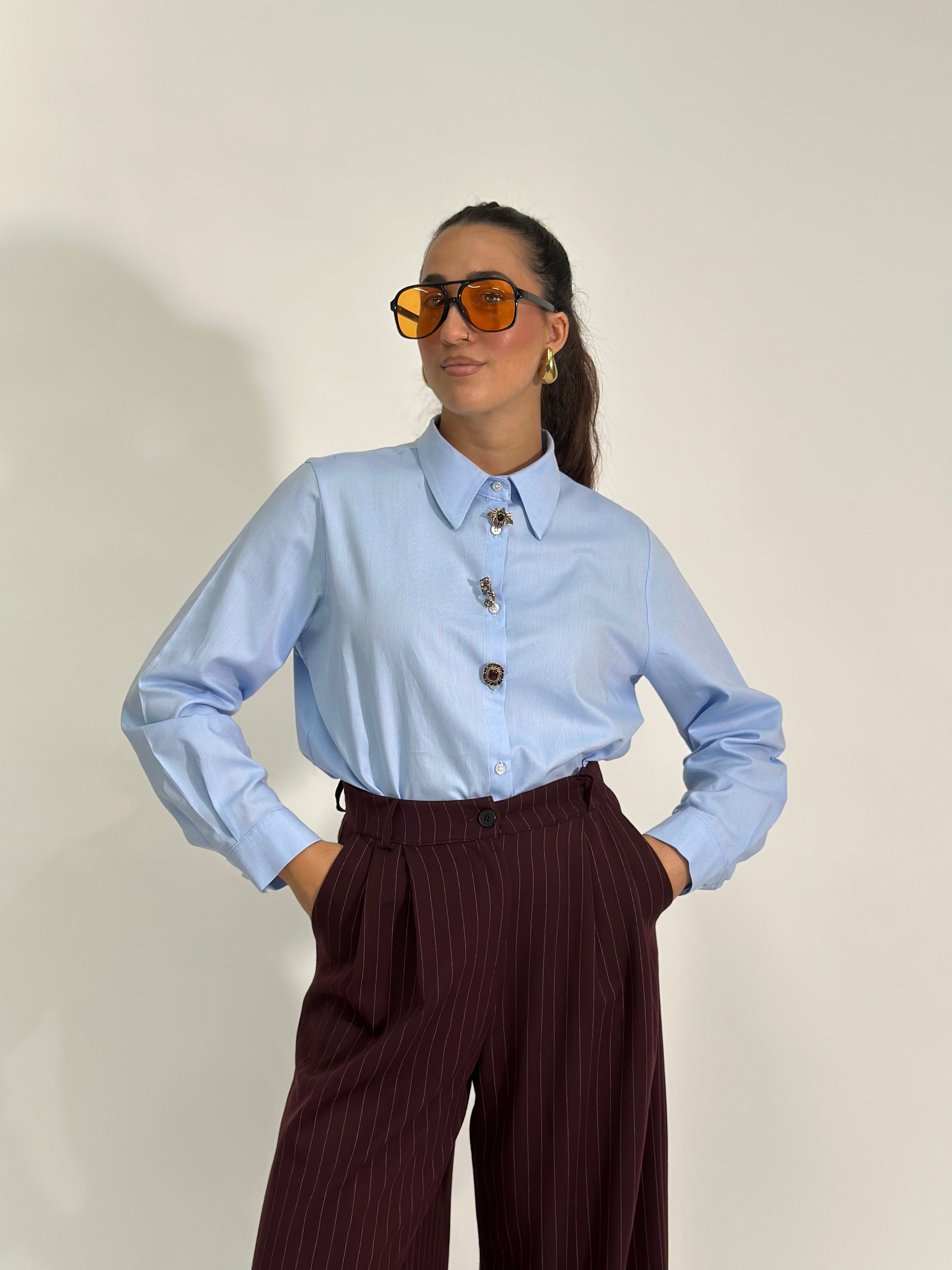 Camicia oxford 27595 AZZURRO
