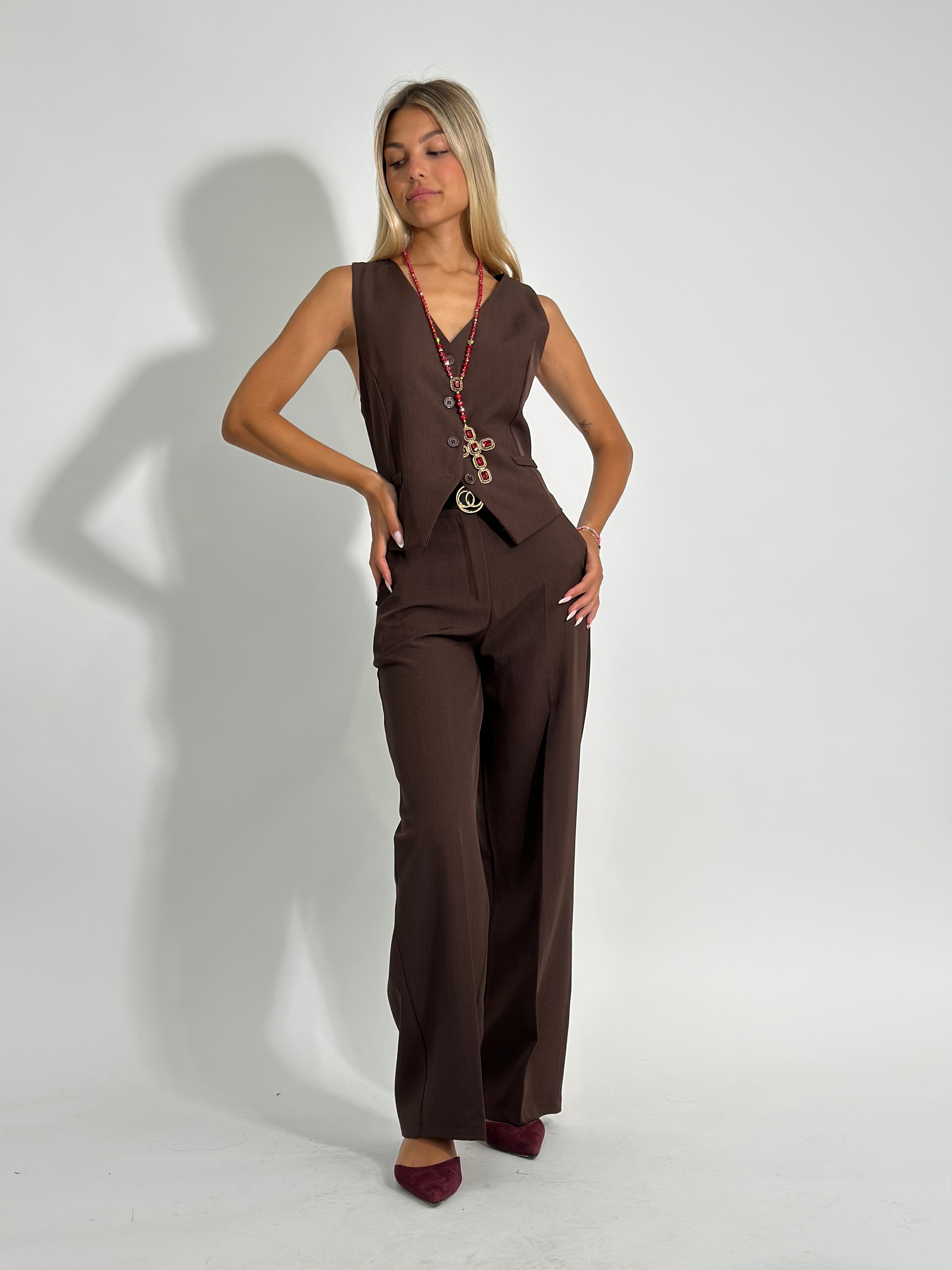 Completo gilet 231280 MORO