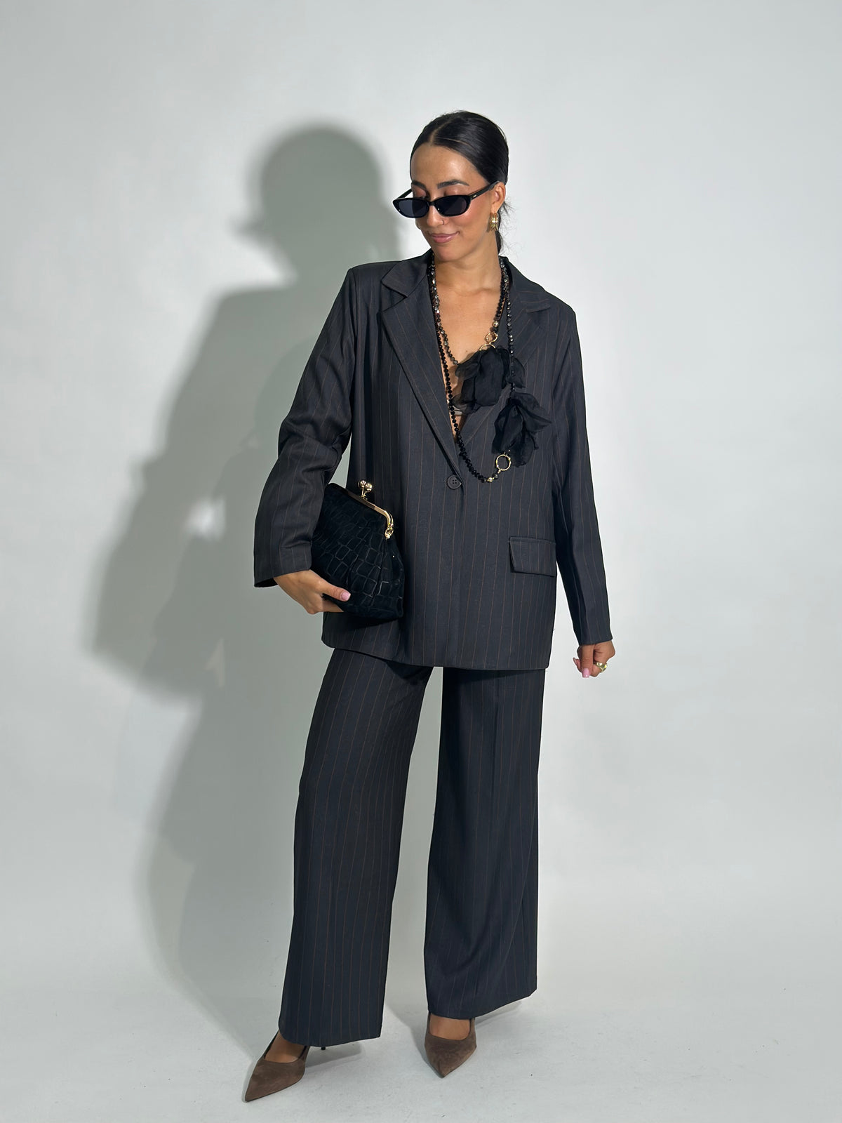 Pantalone gessato TRIS 5897