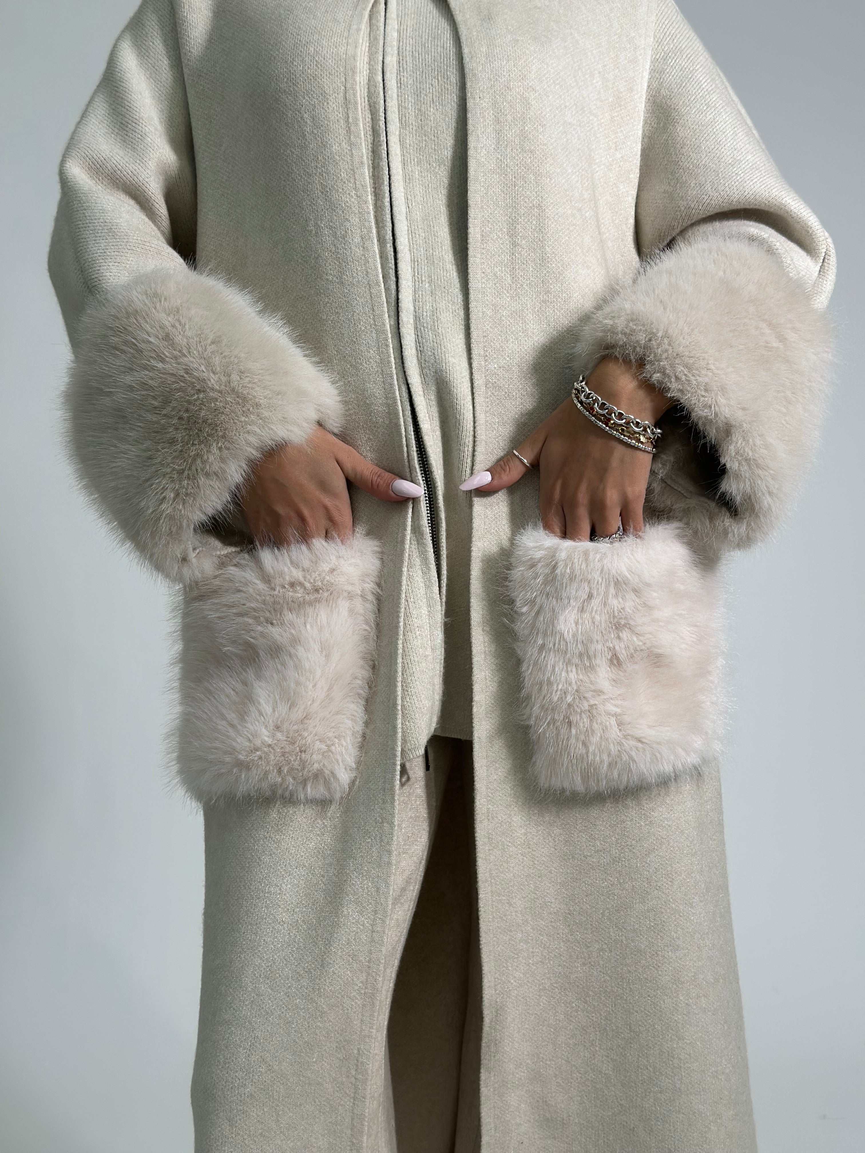 Gilet tasche C689 ECRU