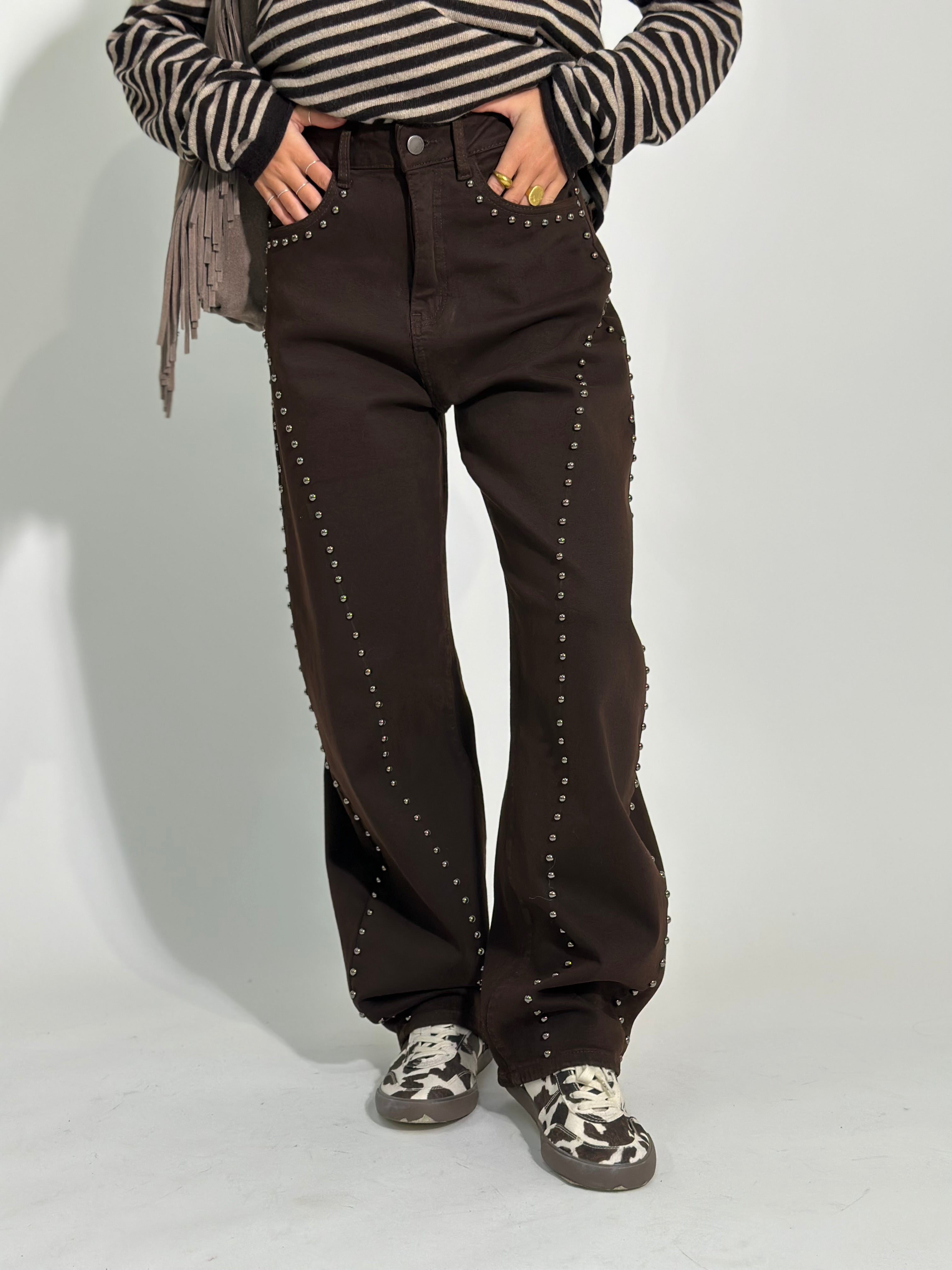 Pantalone baloon borchie LW1862