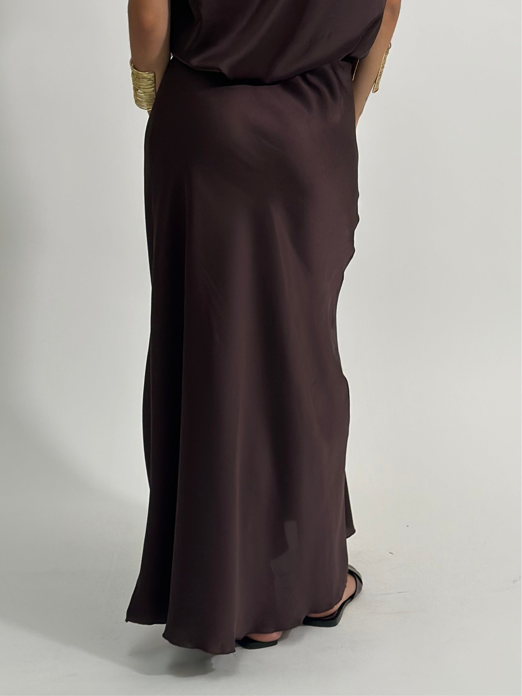 Gonna satin 2236 BROWN