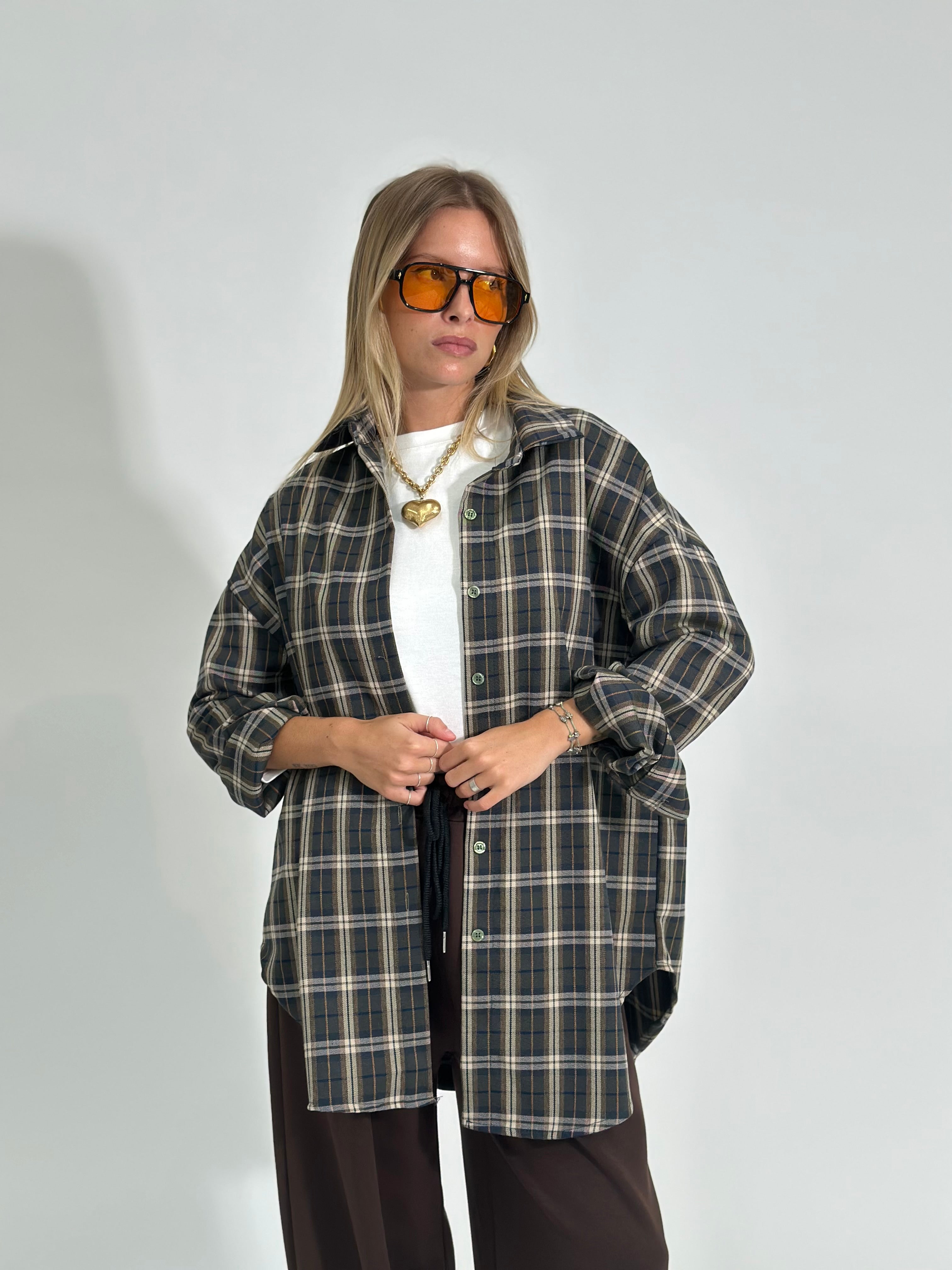Camicia check 4898 VERDE