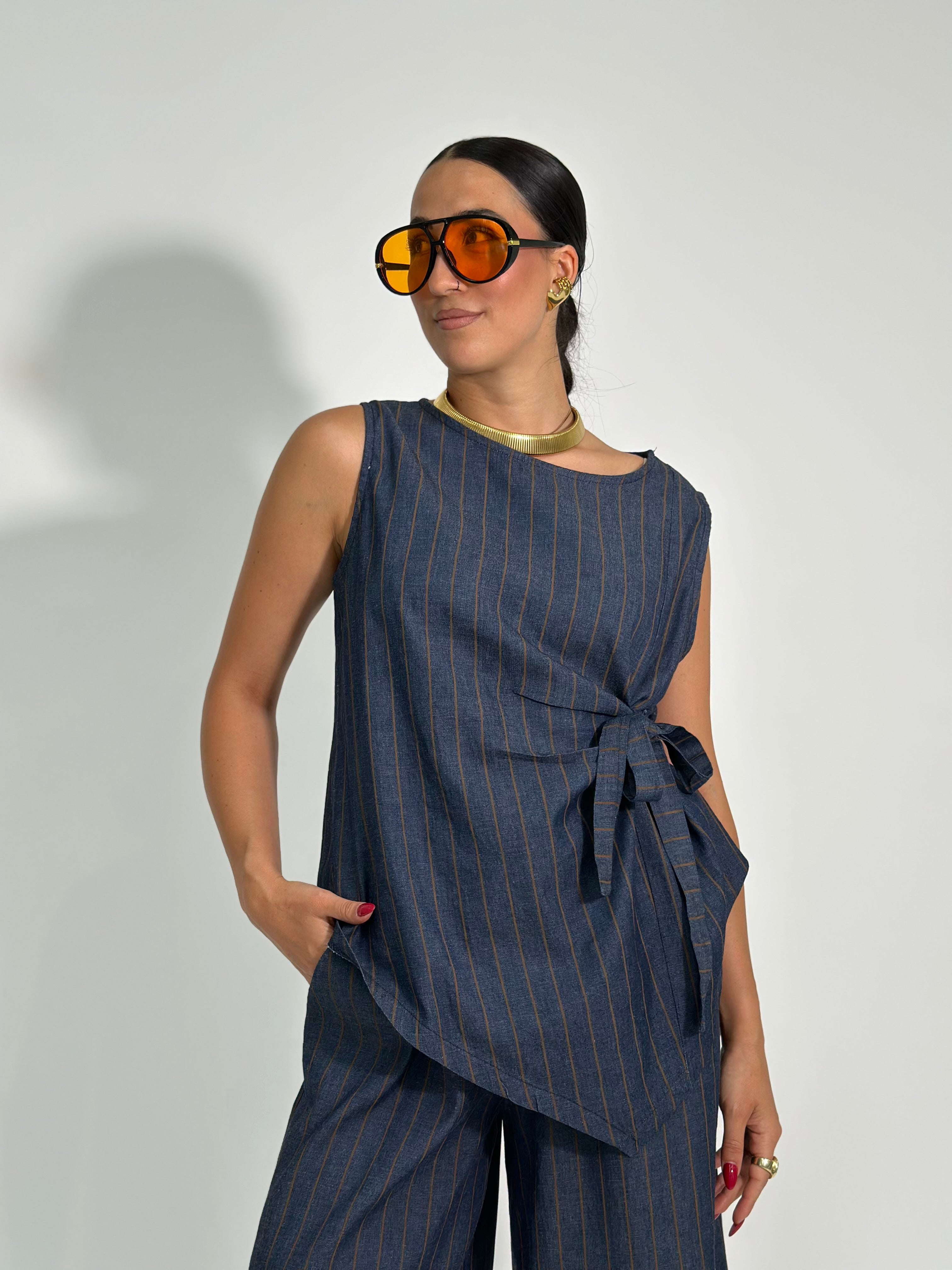 Camicia nodo gessato 6004
