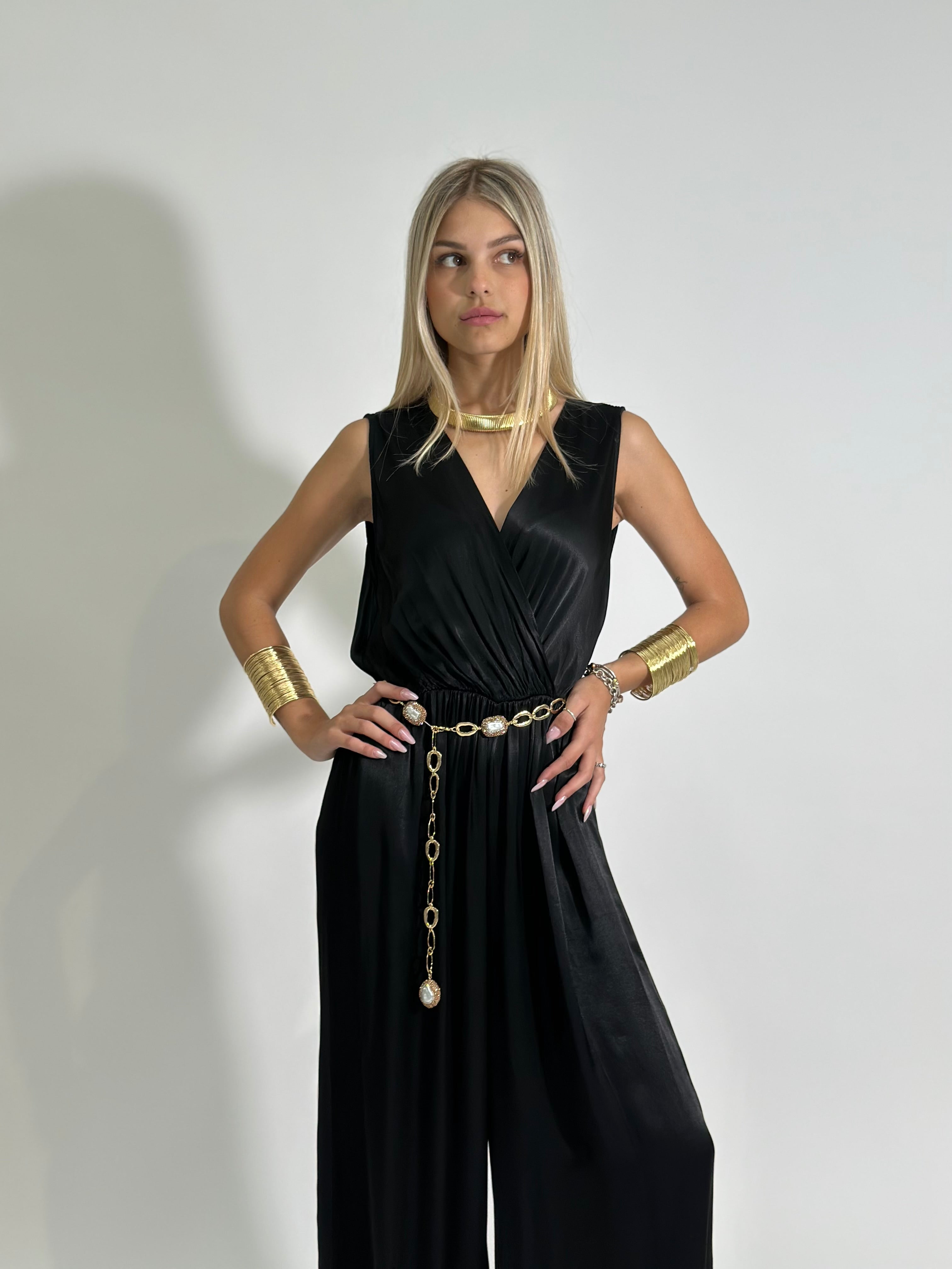 Tuta satin 6508 NERO