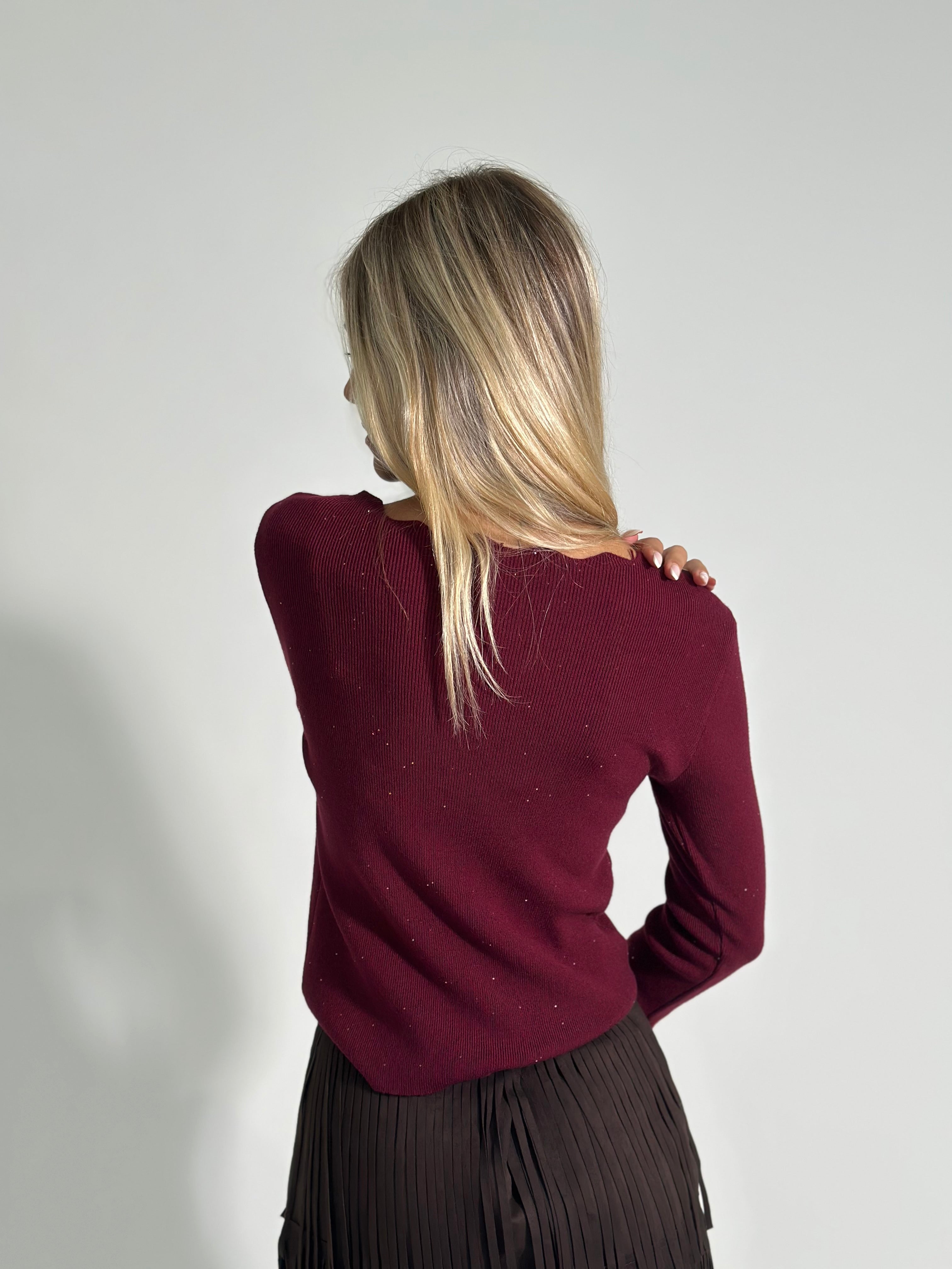 Maglia smerlo NZ5513 BURGUNDY