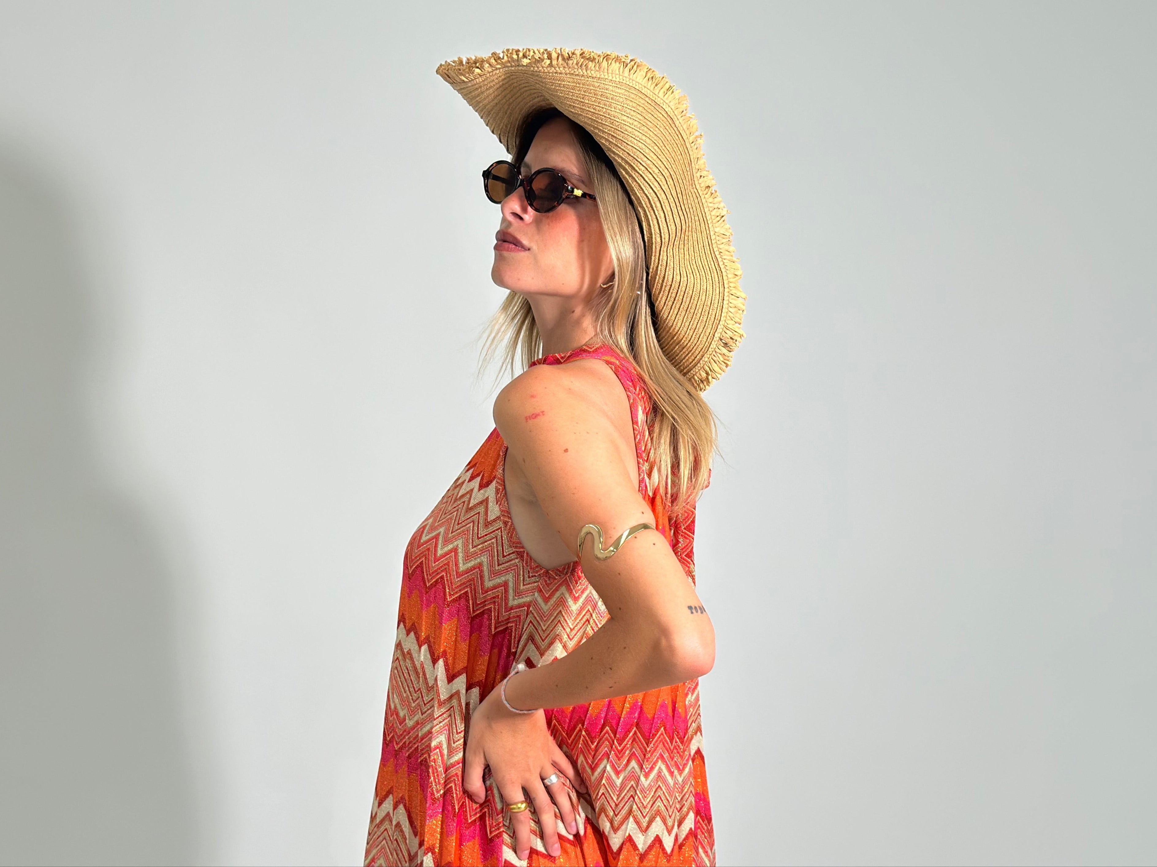 Abito lurex 1372 ARANCIO