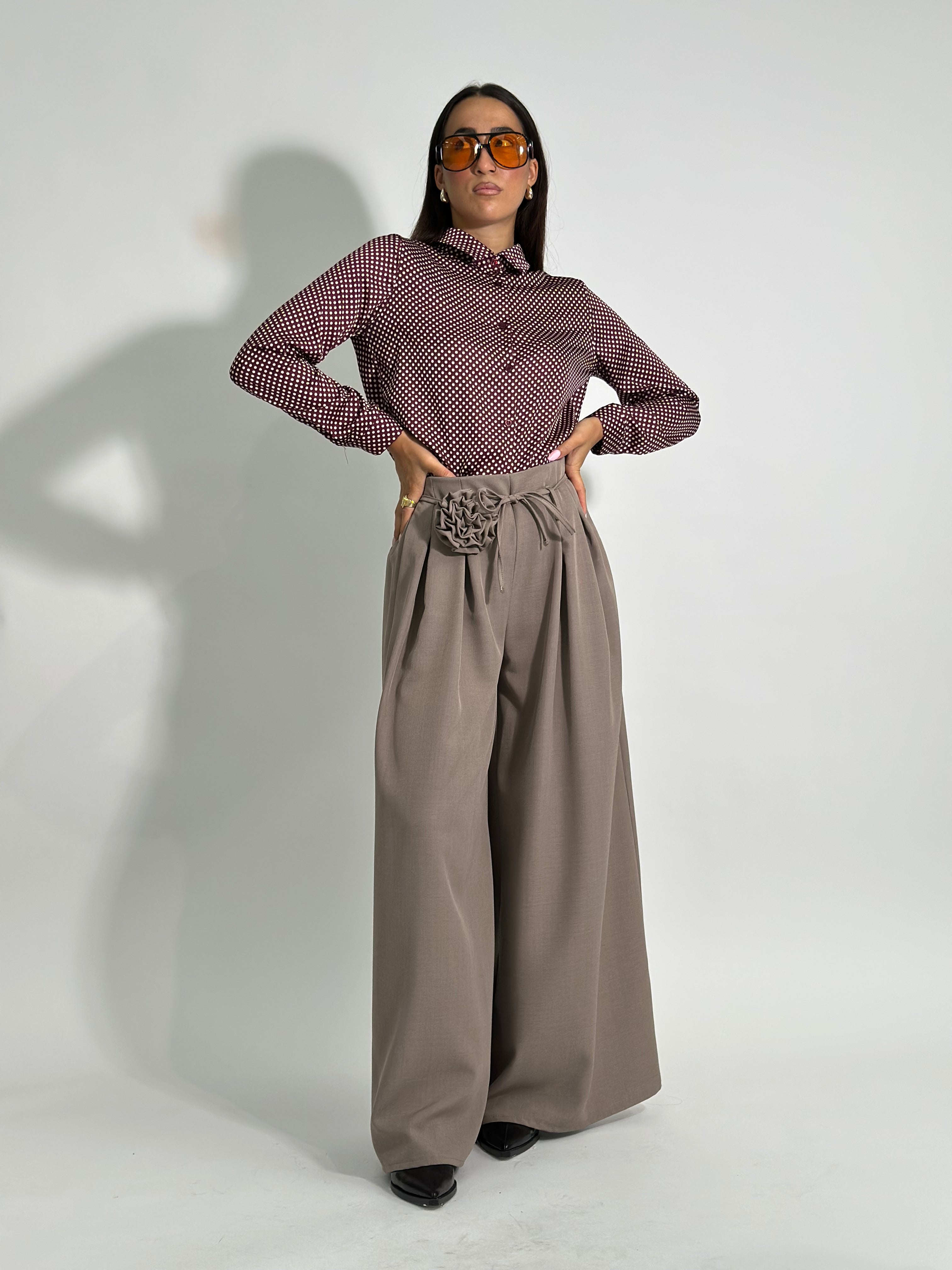 Camicia pois 24244C BURGUNDY